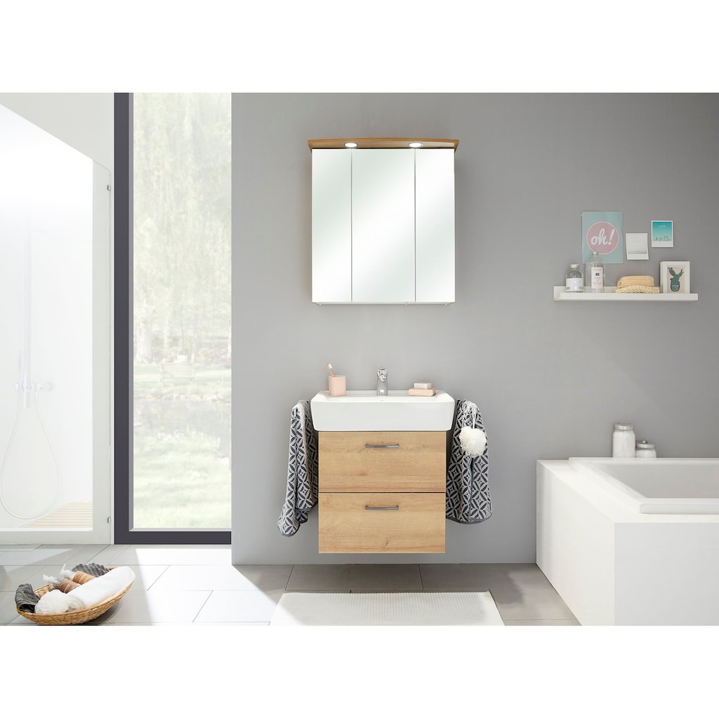 Saphir Spiegelschrank »Quickset 919 Badschrank, 3 Spiegeltüren, 6 Einlegeböden, 65 cm breit«