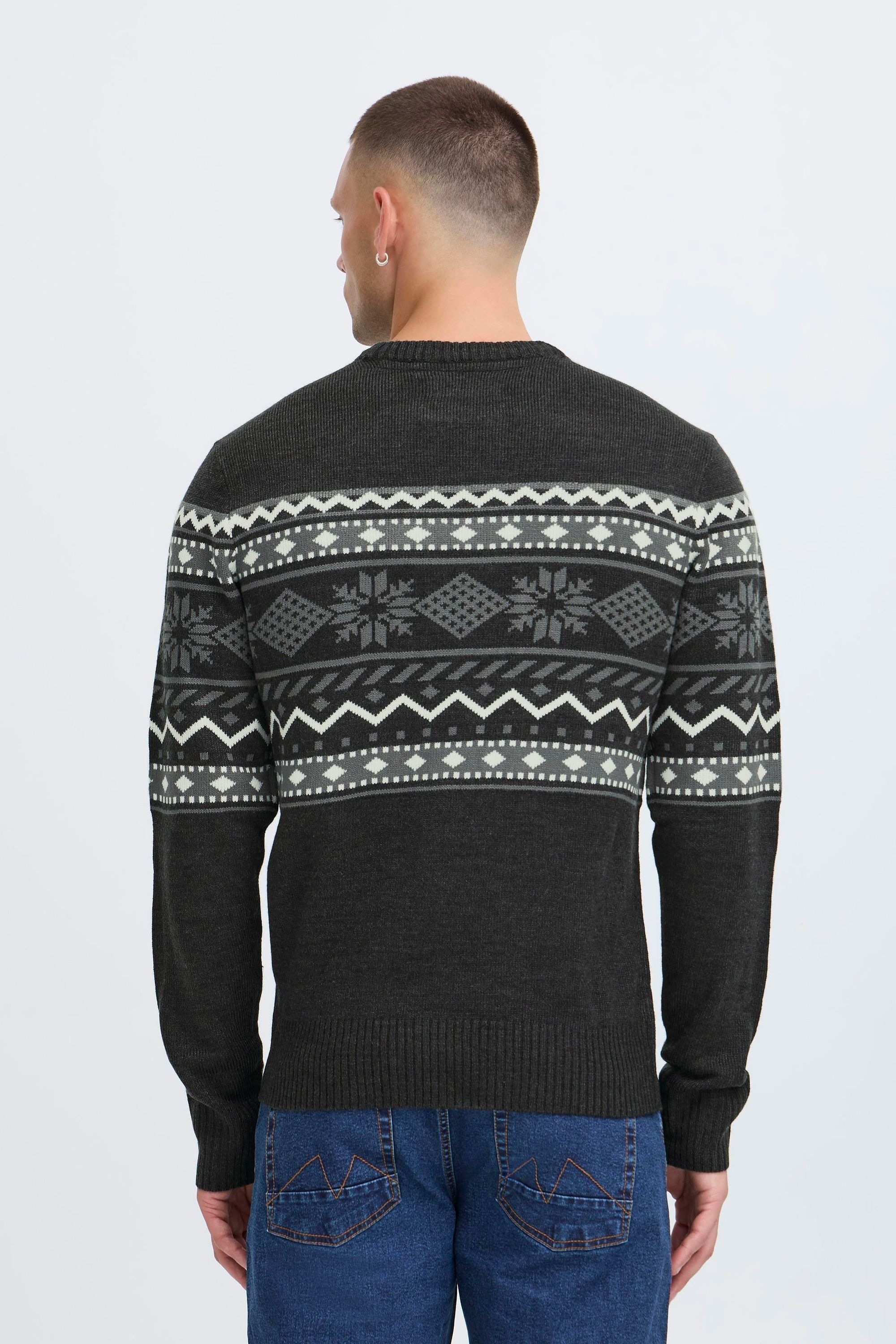 Strickfleece-Pullover BLEND "Strickpullover BHNohr", Herren, Gr. L, schwarz, Obermaterial: 100% Polyacryl PAN., Pullover 6
