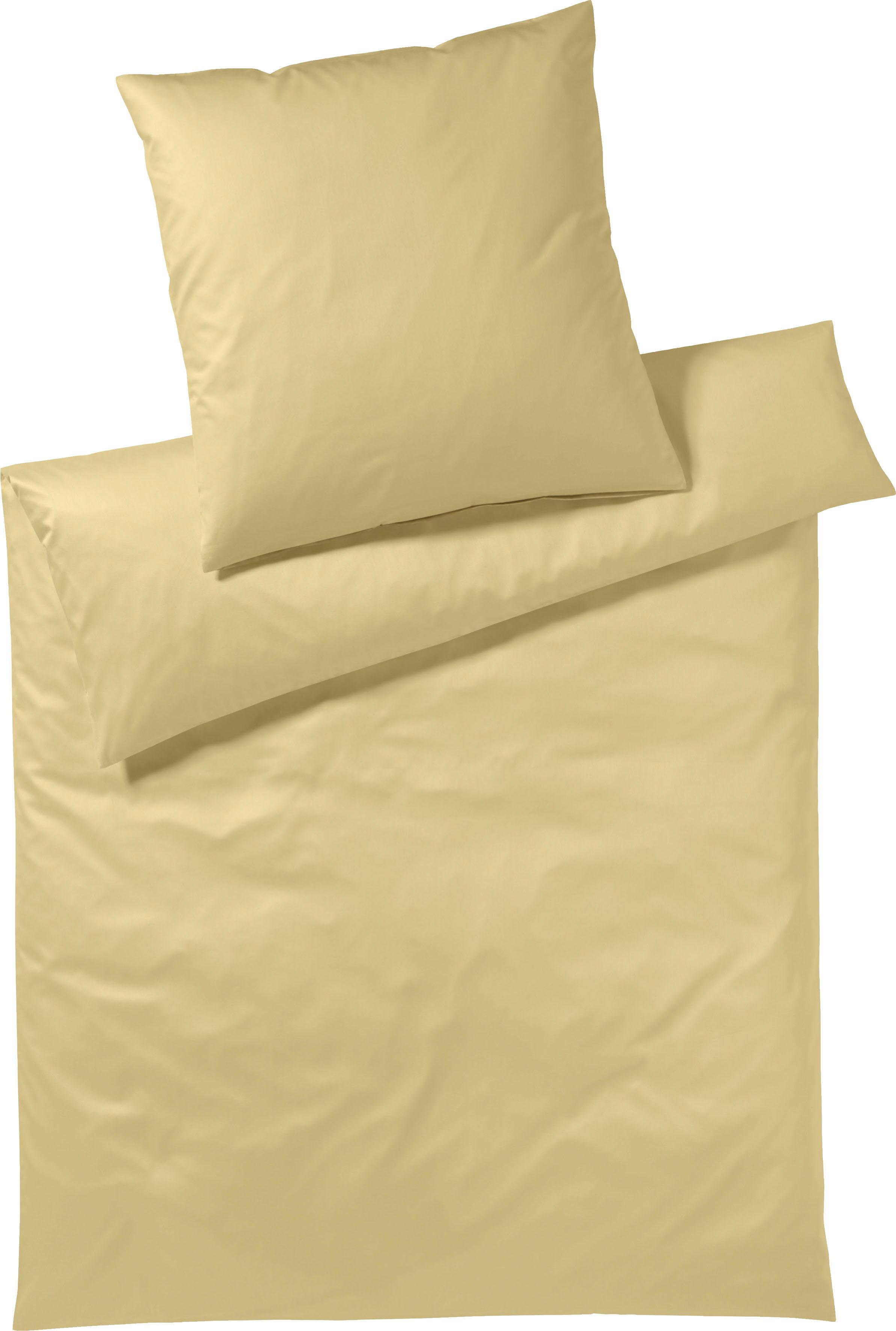 Yes for Bed Bettwäsche "Pure & Simple Uni in Gr. 135x200, 155x220 oder 200x200 cm" 3 Stk. Bettwäsche aus Baumwolle, zeitlose Bettwäsche mit seidigem Glanz