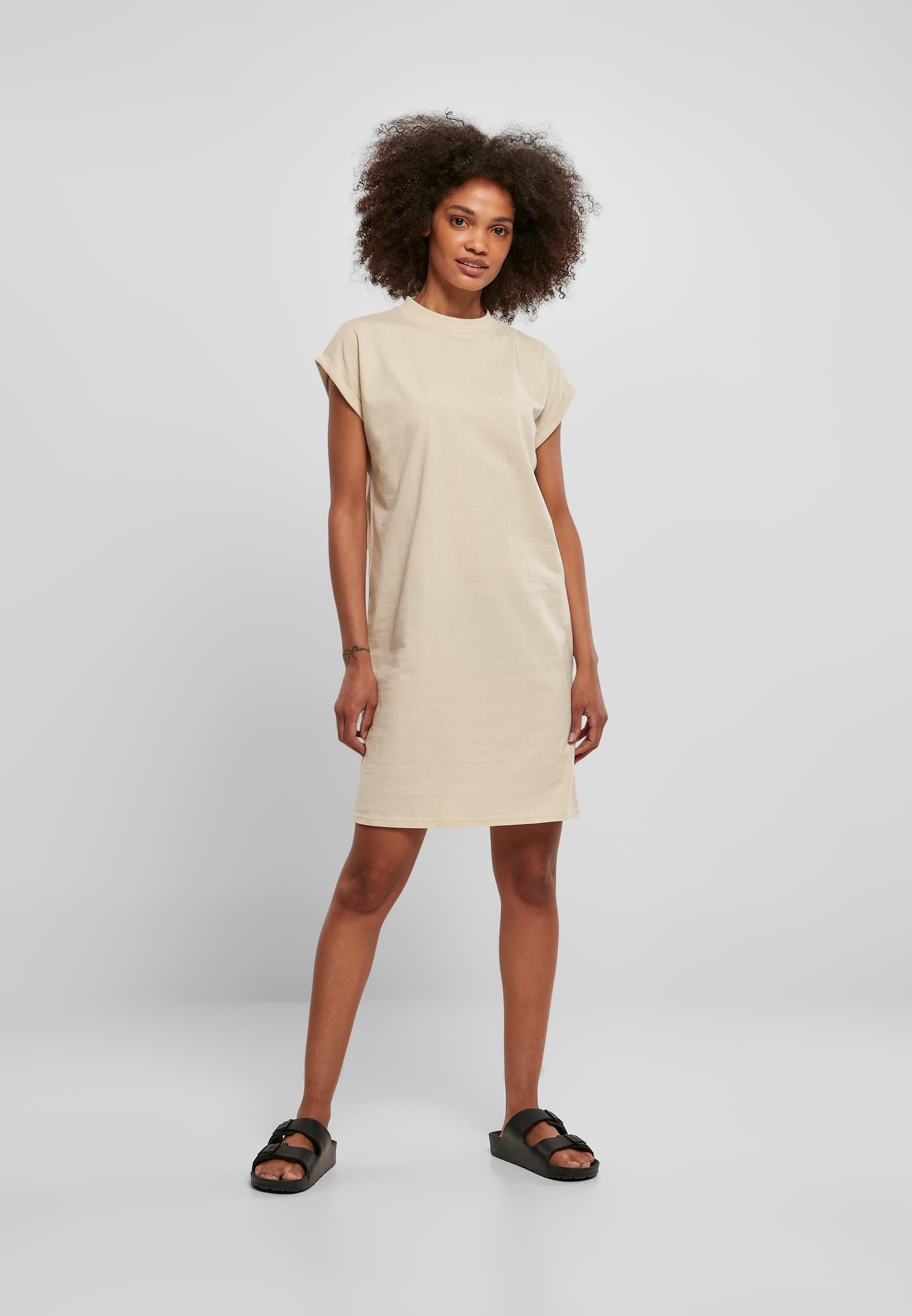 URBAN CLASSICS Shirtkleid »Urban Classics Damen Ladies Turtle Extended Shoulder Dress«, (1 tlg.)