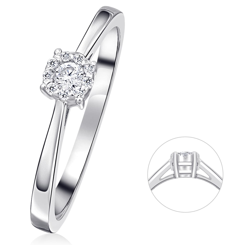 ONE ELEMENT Diamantring »0,03 ct Diamant Brillant Ring aus 585 Gelbgold«