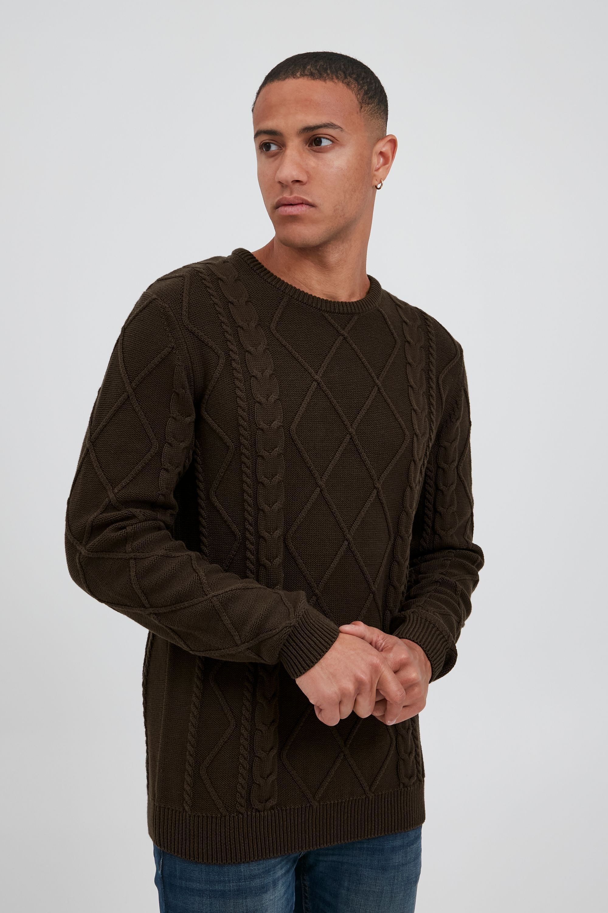 Solid Strickfleece-Pullover "Strickpullover SDTerence" günstig online kaufen