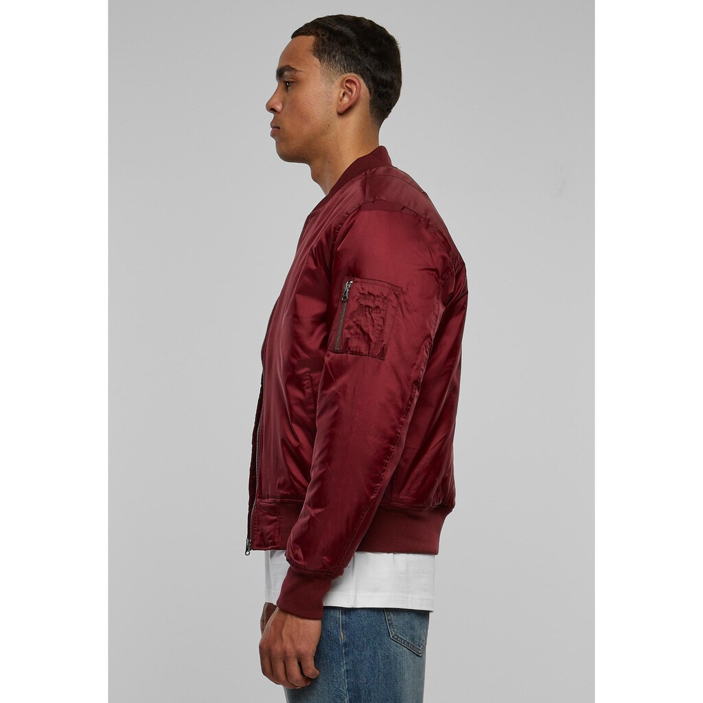 URBAN CLASSICS Anorak »Urban Classics Herren Basic Bomber Jacket«, (1 St.), ohne Kapuze