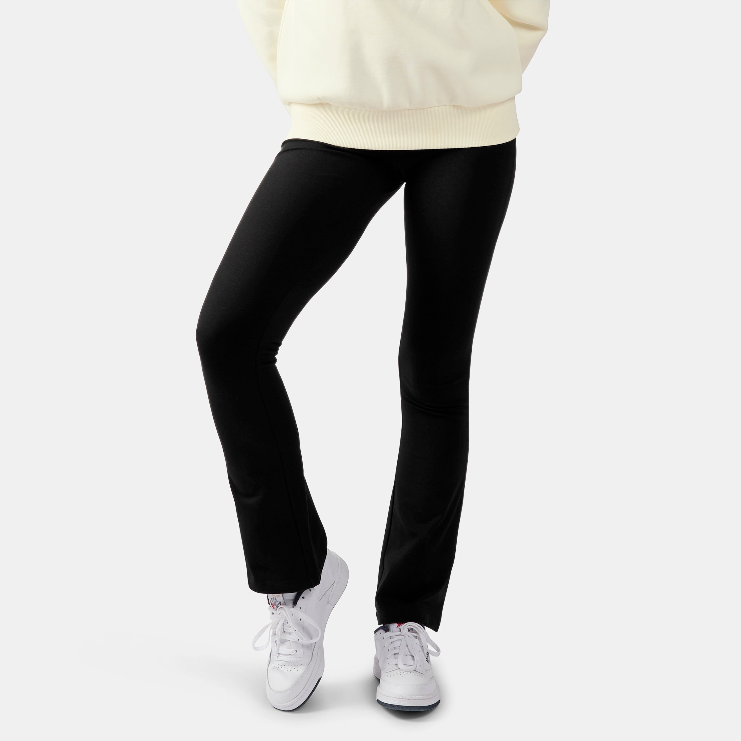 Reebok Leggings "TARA SMALL LOGO FLARED LEGGINGS" sportlicher Stil günstig online kaufen
