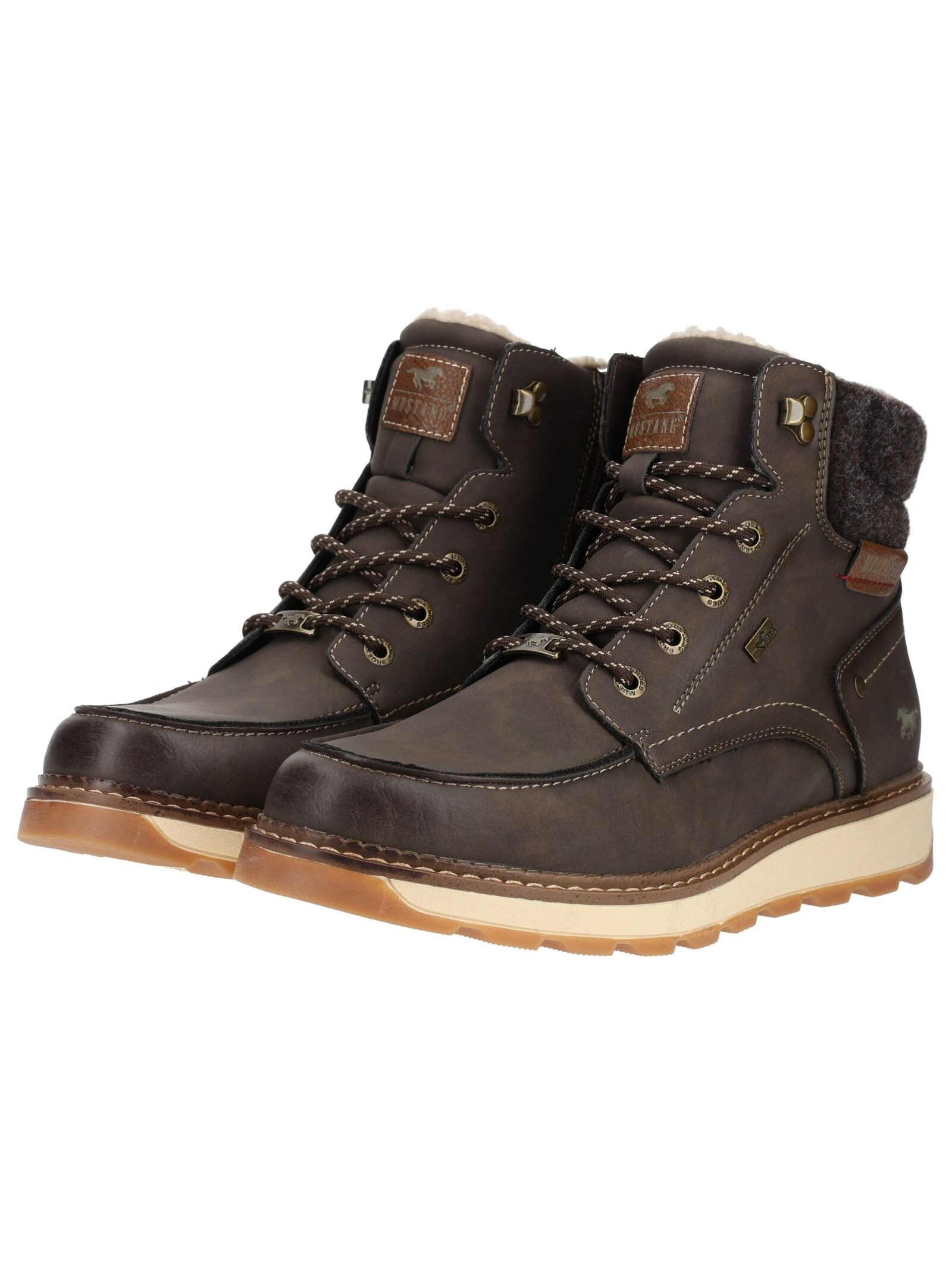 Mustang Shoes Schnürstiefelette »Mustang Shoes Stiefelette Lederimitat«