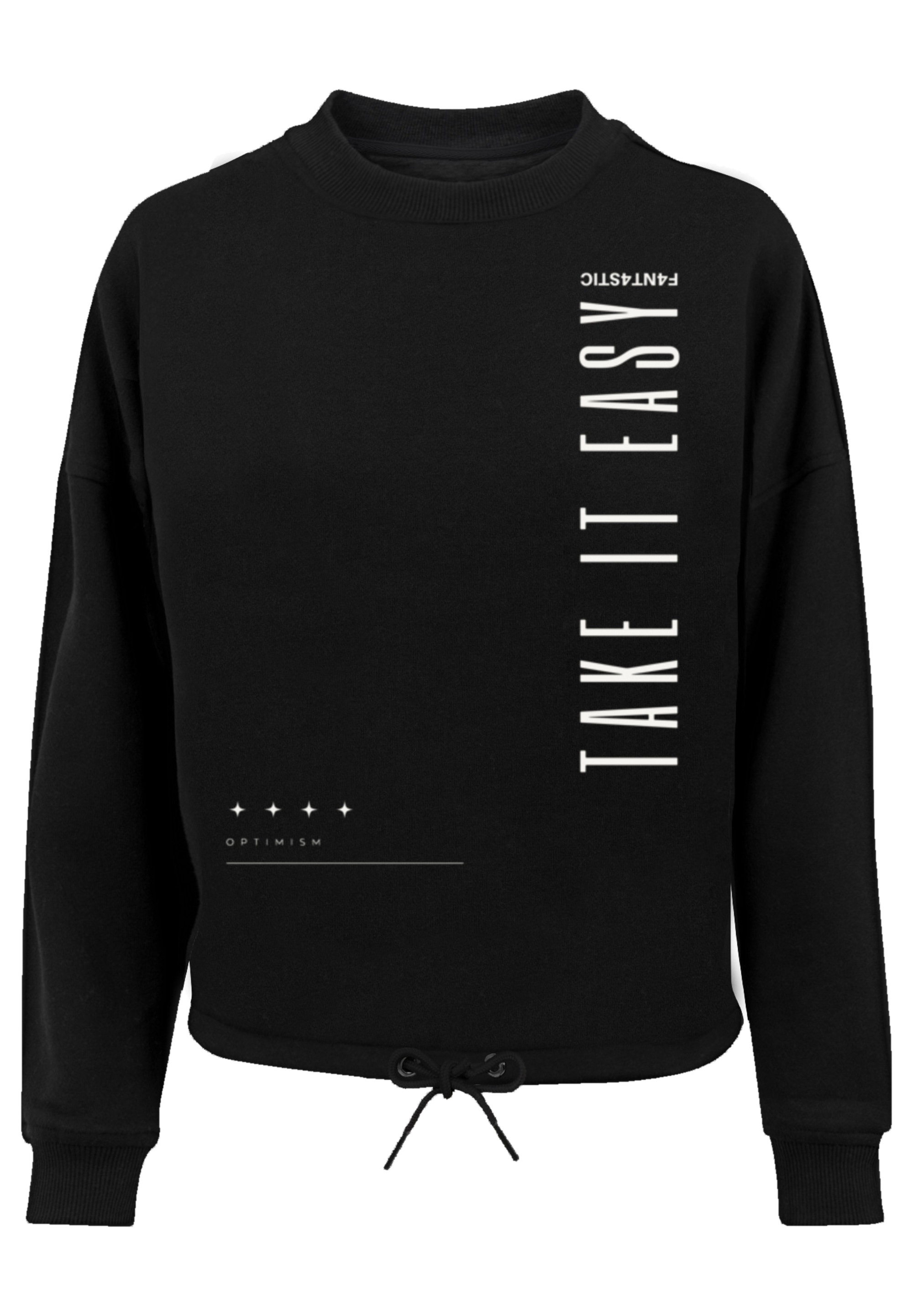 F4NT4STIC Sweatshirt »Take It Easy«, Print