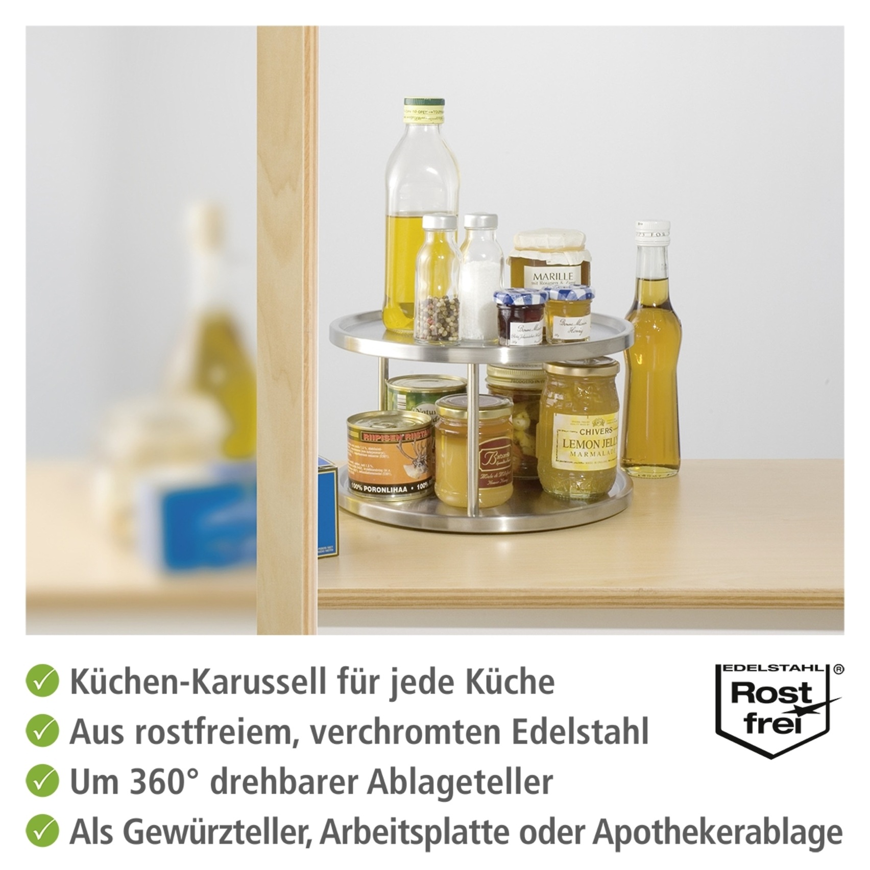 WENKO Küchenkarussell "Modell Duo", drehbares Schrankrondell, 2 Etagen, für günstig online kaufen