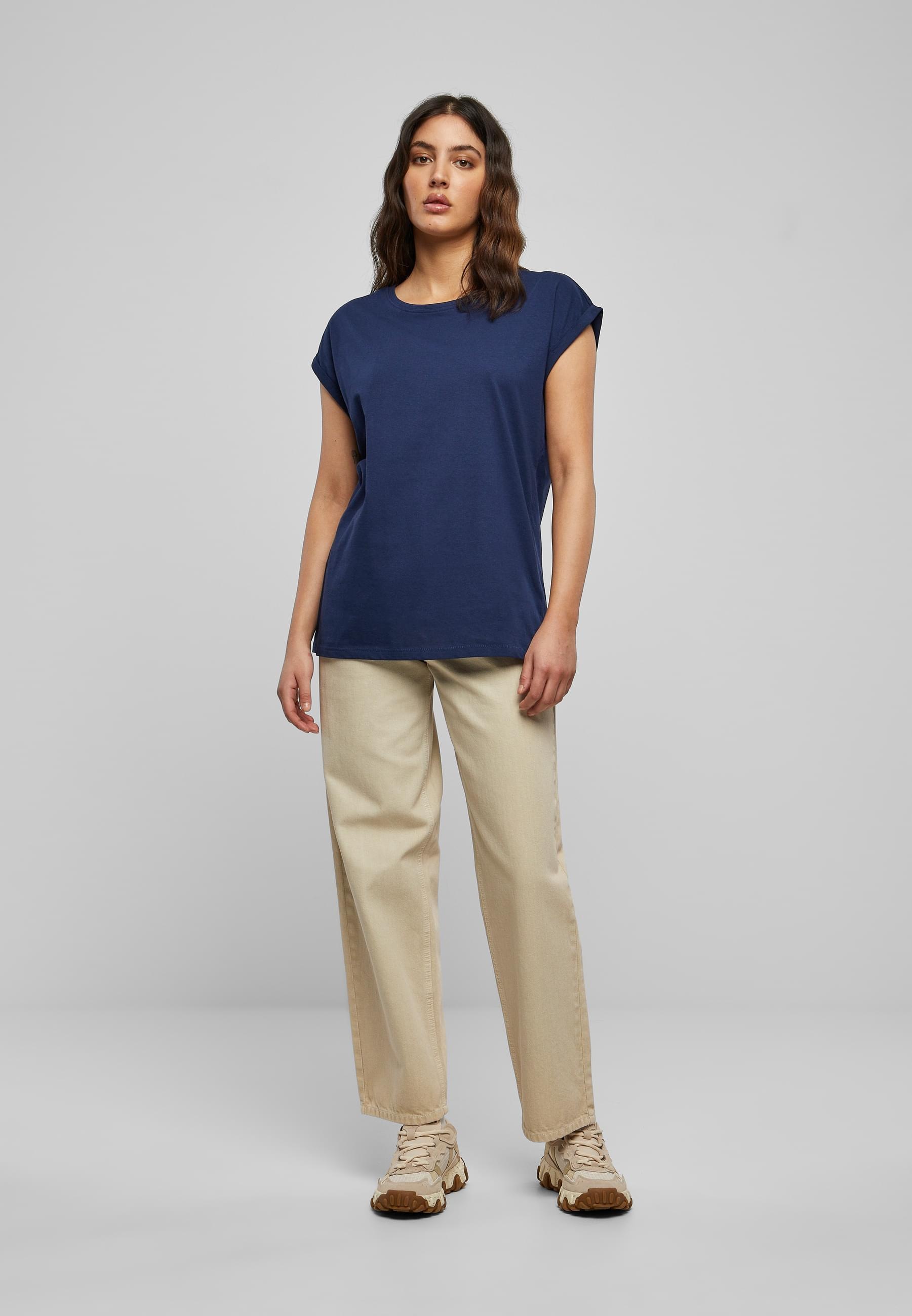 URBAN CLASSICS Kurzarmshirt »Urban Classics Damen Ladies Extended Shoulder Tee«, (1 tlg.)