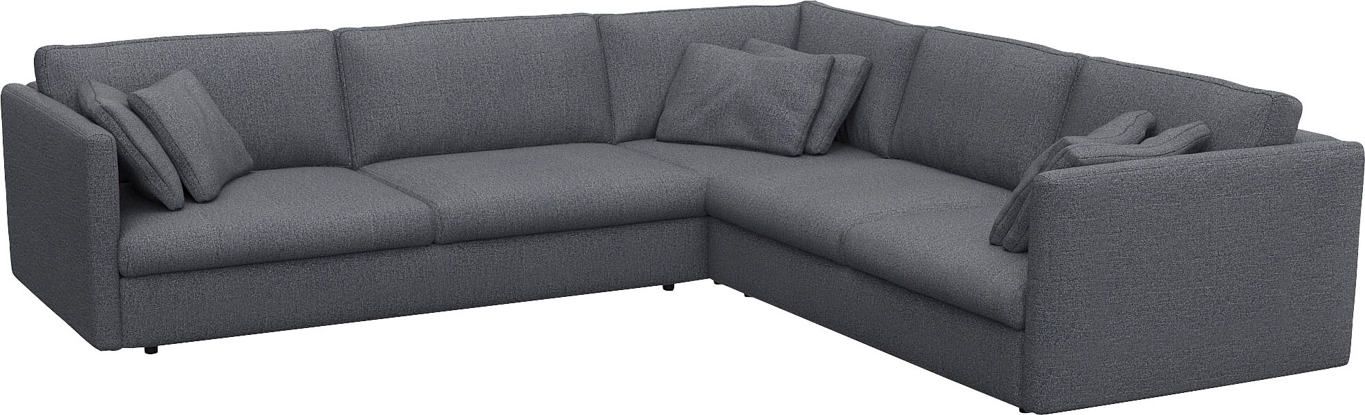 FLEXLUX Ecksofa »Lovane, elegant und zeitlos, bequem, L-Form«, Weich & anschmiegsam, große Sitztiefe auf Kaltschaum, Dekokissen inkl.