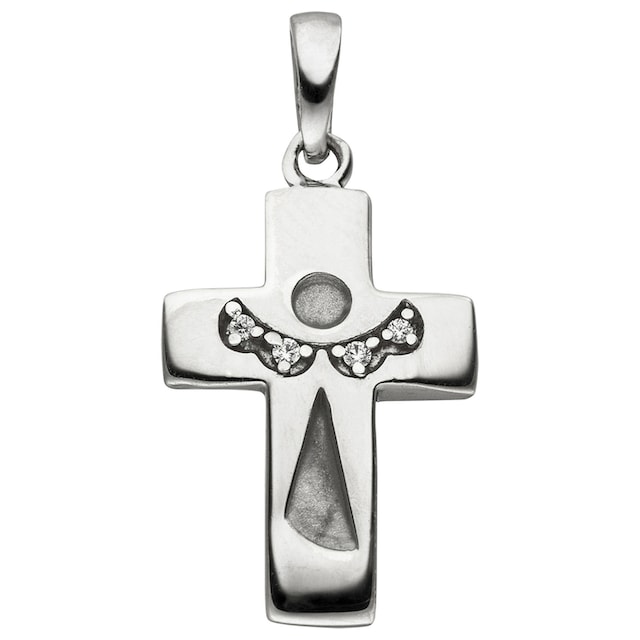 JOBO Kettenanhänger »Anhänger Kreuz mit Schutzengel«, 925 Silber mit  Zirkonia online kaufen | BAUR