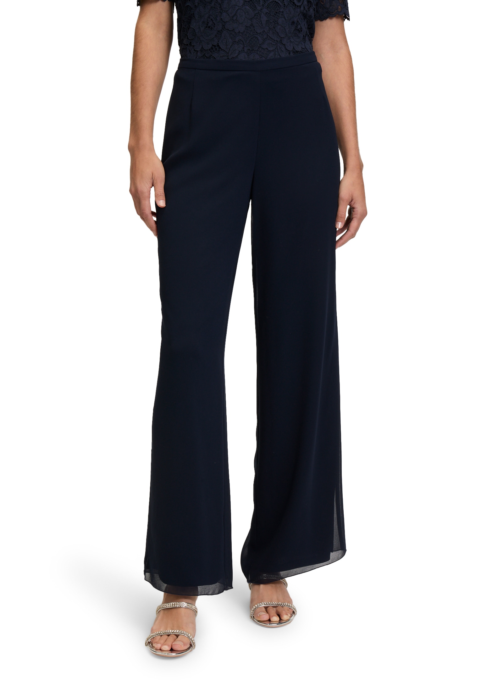 Vera Mont Marlene-Hose "Damen Marlene-Hose mit weitem Bein" Nahtführung günstig online kaufen