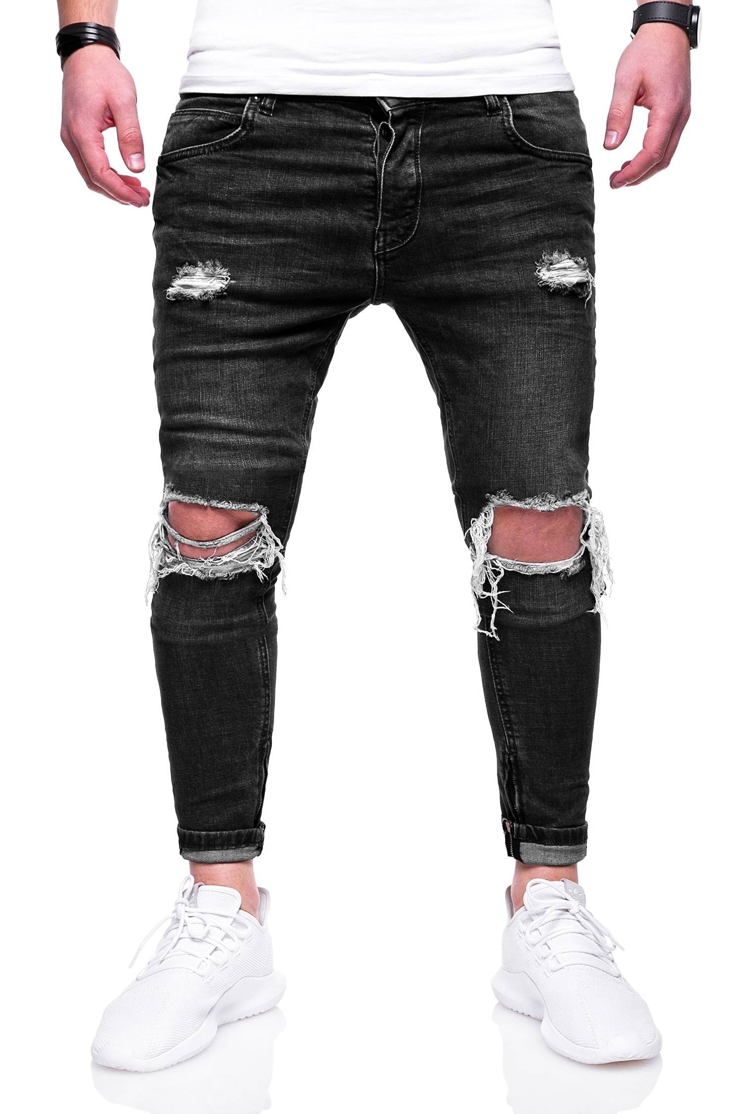 behype Röhrenjeans "SPIKE", (1 tlg.), im Used-Look günstig online kaufen