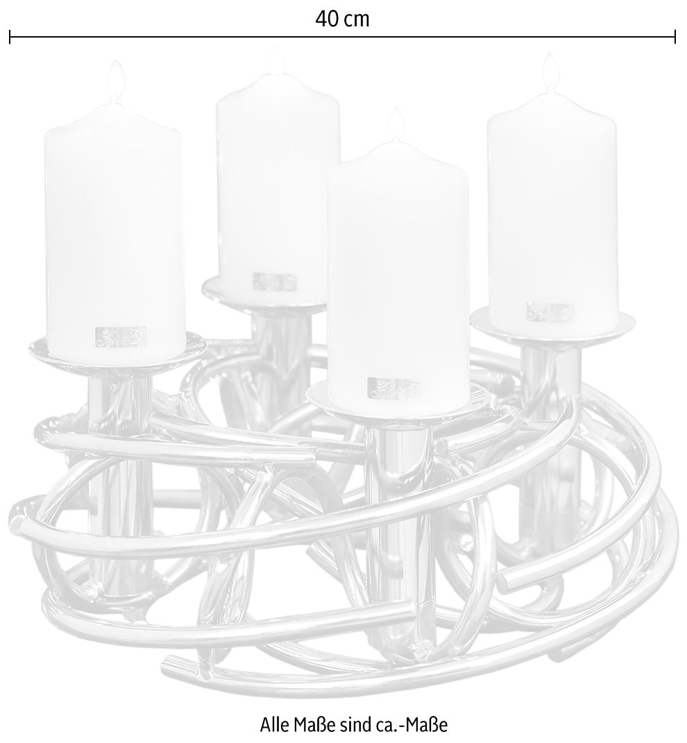 Fink Kerzenständer Adventsleuchter, 40 cm für Stumpenkerzen, Ø | BAUR »CORONA, ca. Weihnachtsdeko«