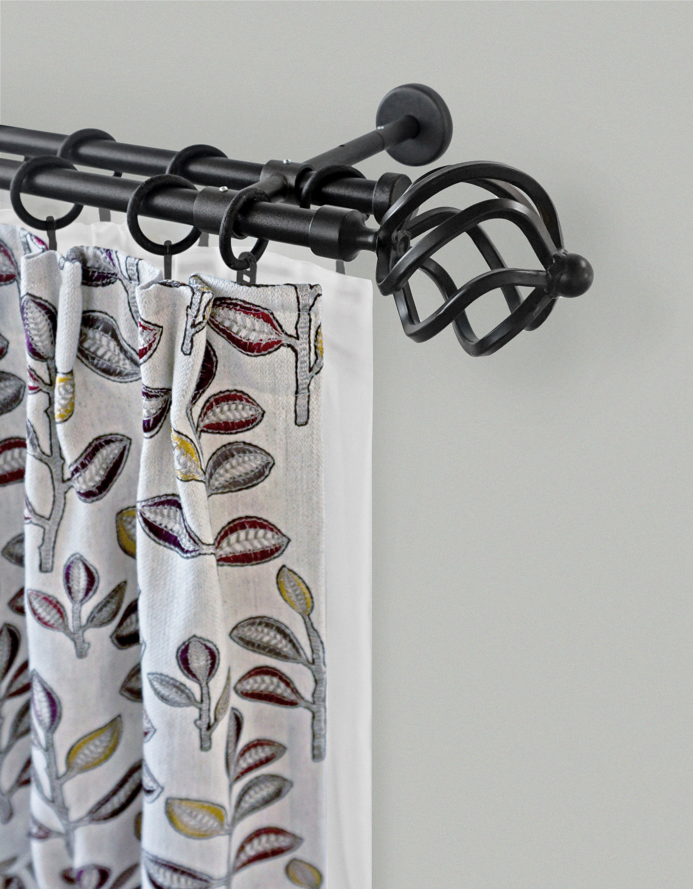 GARESA Gardinenstange "RUSTIKA" Ø 16 mm 2 läufig-läufig Wunschmaßlänge rust günstig online kaufen