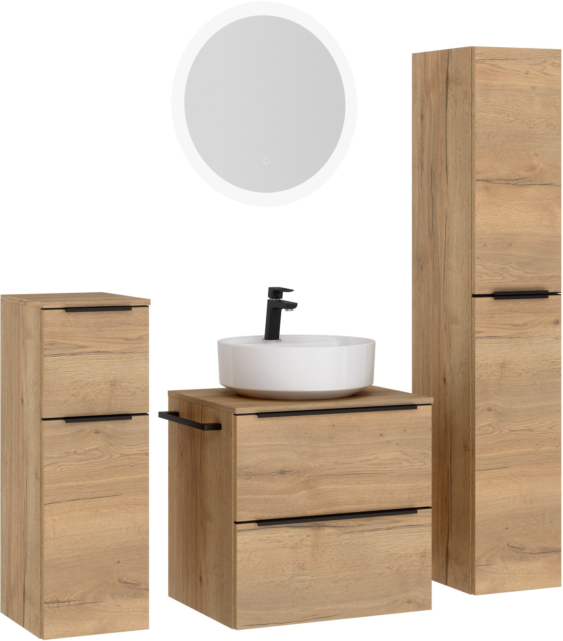 nobilia Badmöbel-Set "Alvene" vormontiert, mit Soft-Close, 4 Stk. tlg. günstig online kaufen