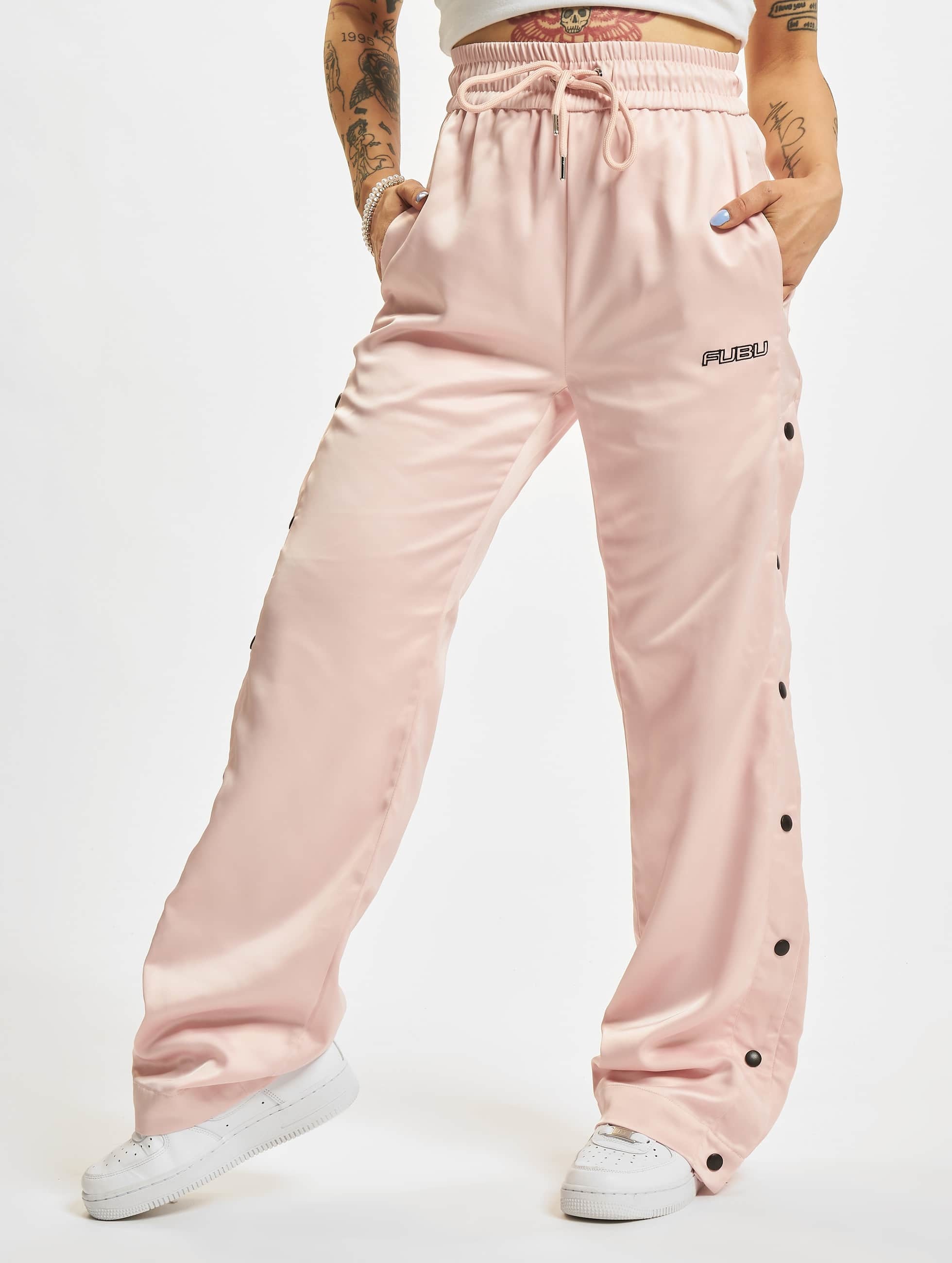 Fubu Stoffhose »Fubu Damen FW222-012-1 FUBU Corporate Satin Track Pants«, (1 tlg.)