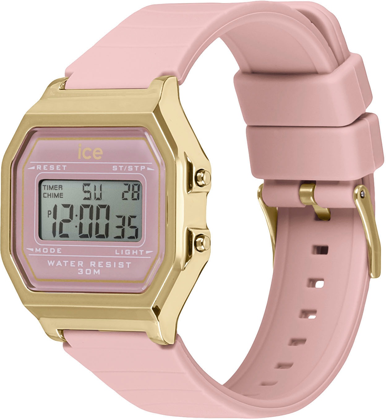 ice-watch Chronograph »ICE digit retro - Small«, Armbanduhr, Quarzuhr, Damenuhr, Silikonarmband, Datum