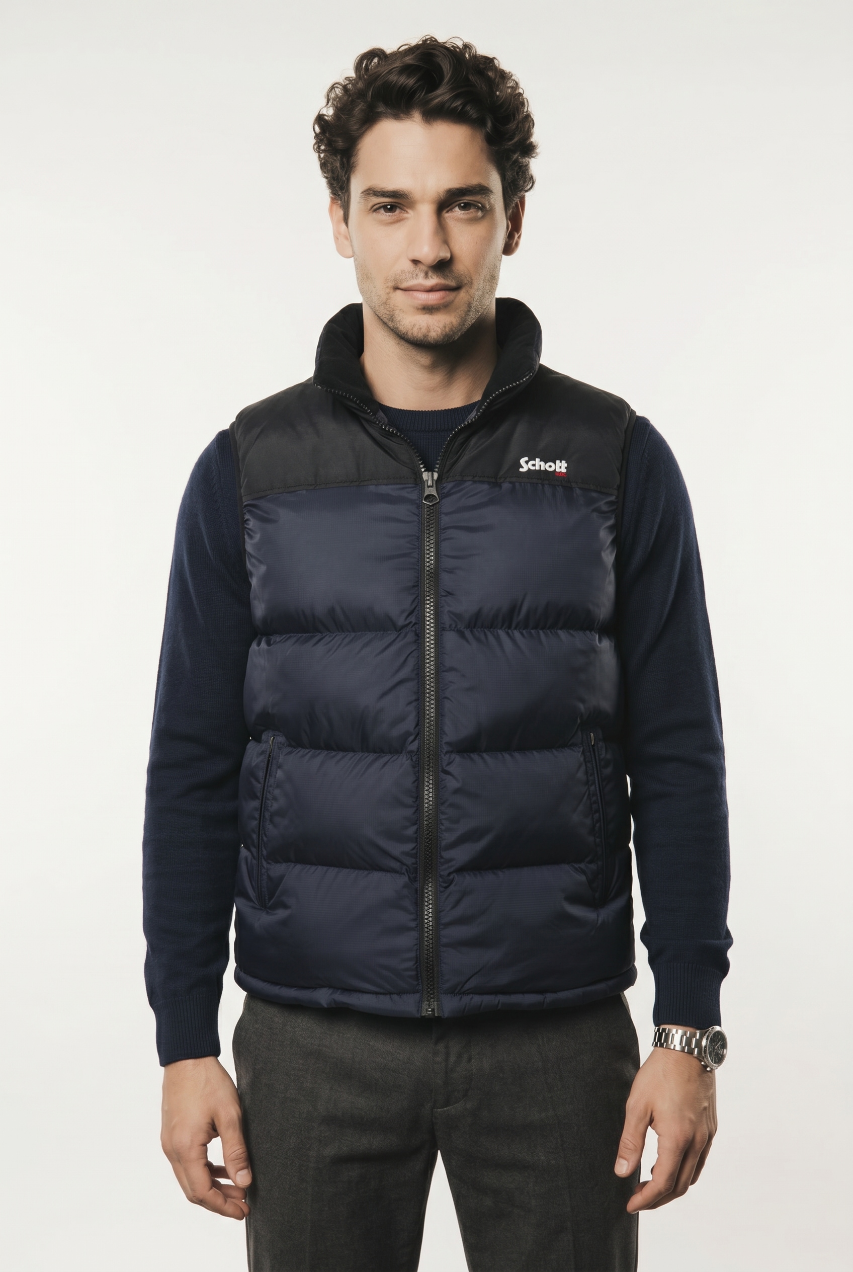 Schott NYC mit dezenter Logostickerei