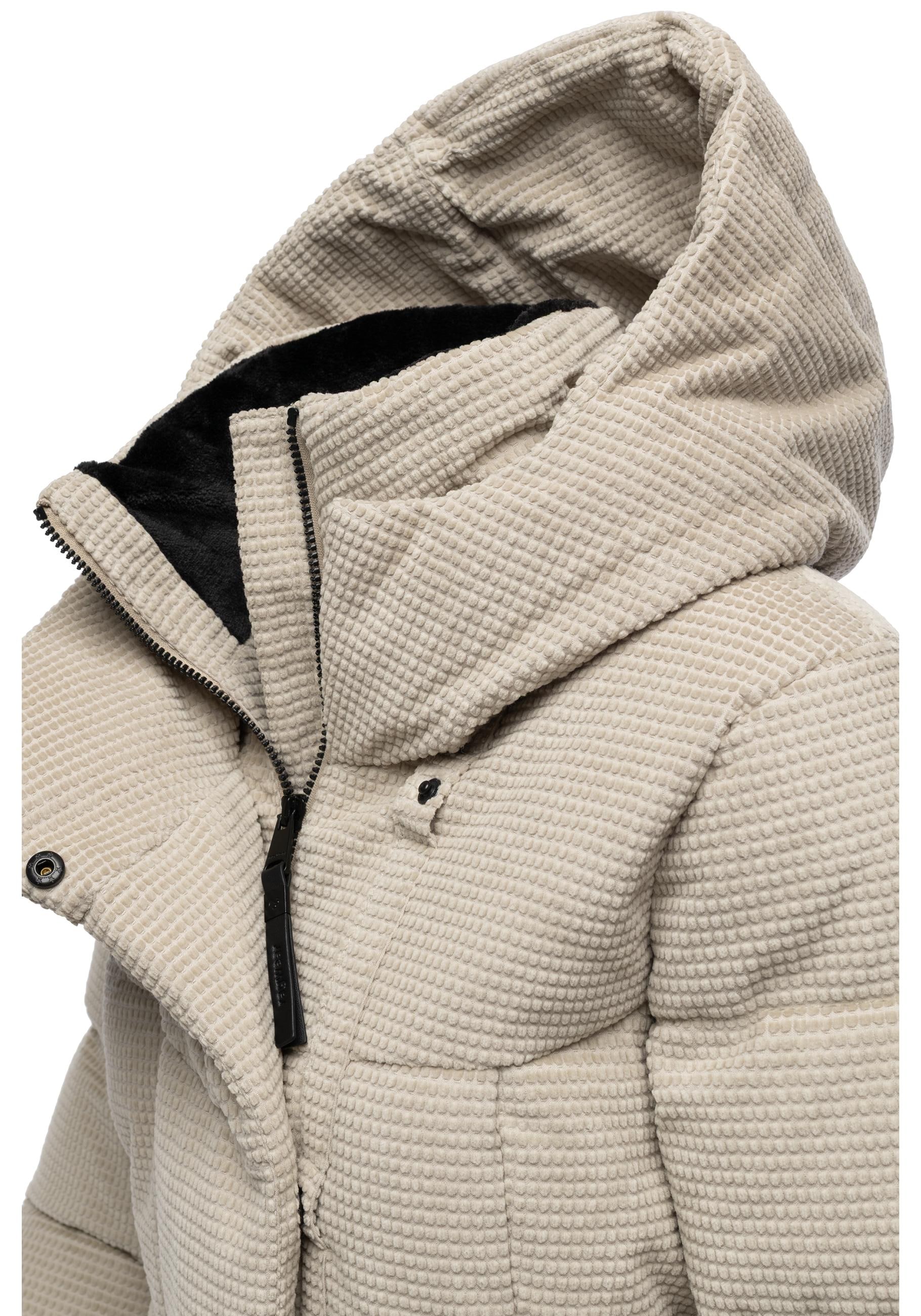 Ragwear Wintermantel »Pavla Cordy YOUMODO«, Wasserdichter Steppmantel in Kord-Optik