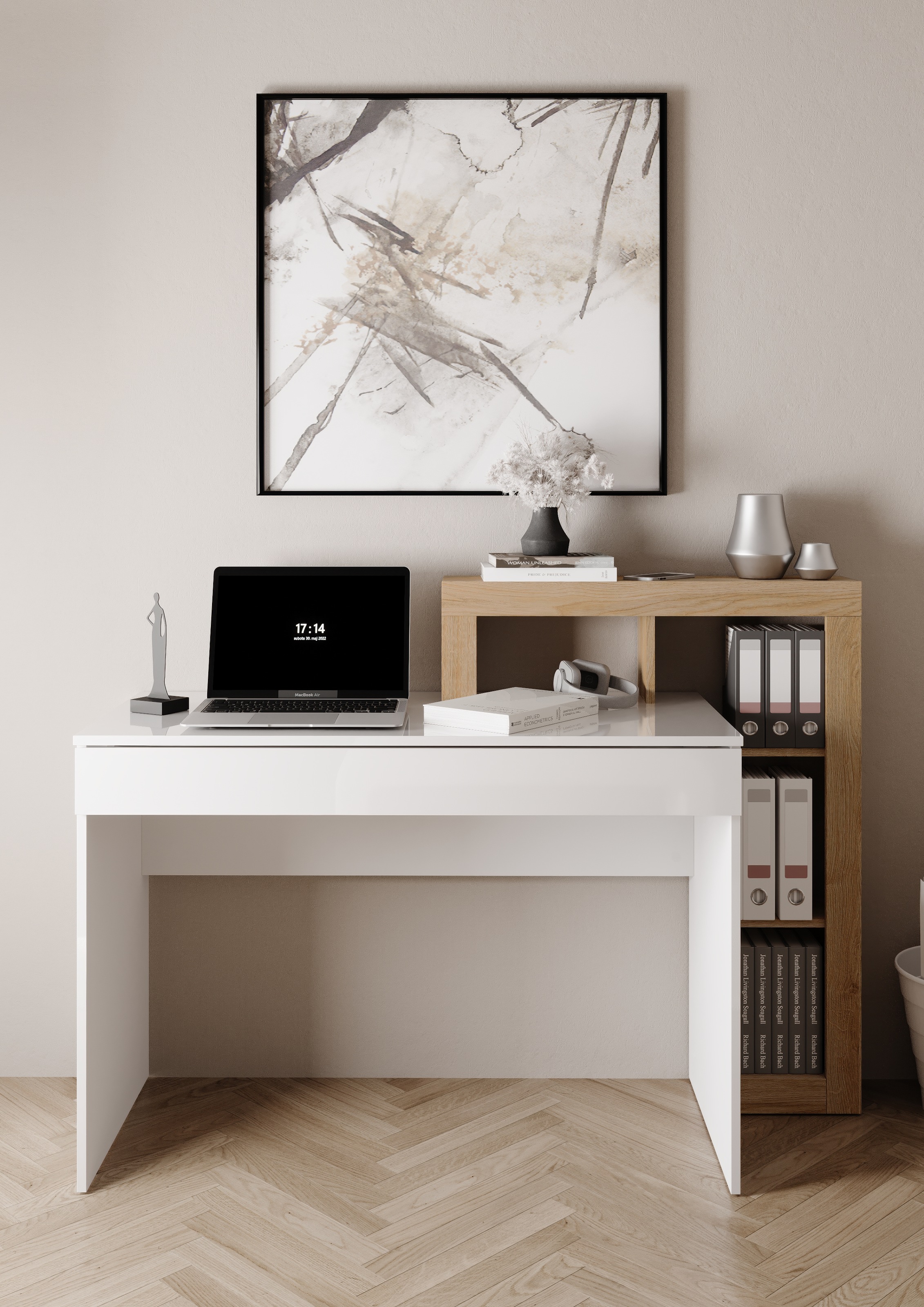 Home affaire Schreibtisch "Hamburg, Breite 138 cm, Tiefe 50 cm, mit Schubka günstig online kaufen