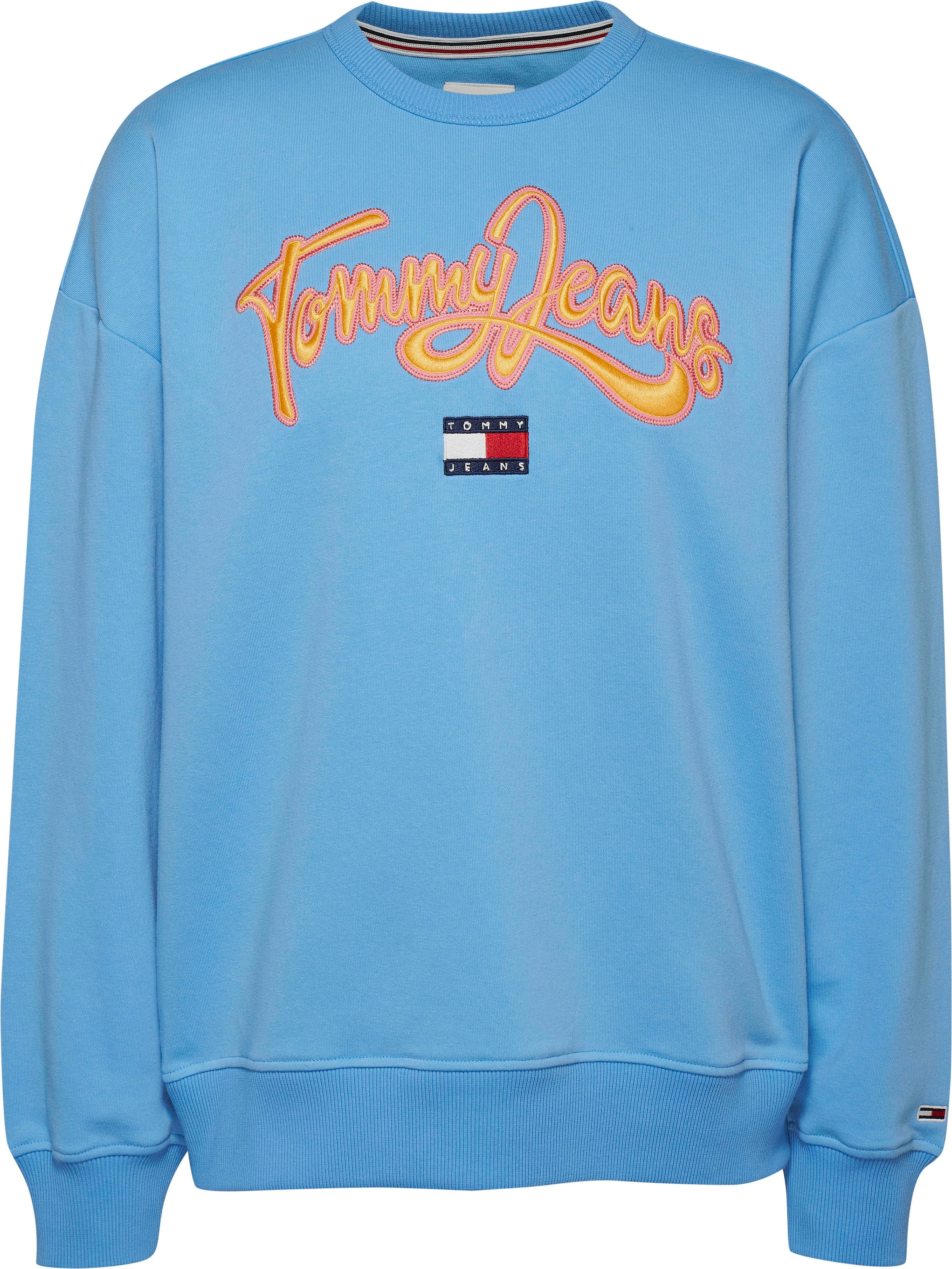Tommy Jeans RLX mit Logostickerei | kaufen großer TJ »TJW POP BAUR Sweatshirt CREW«