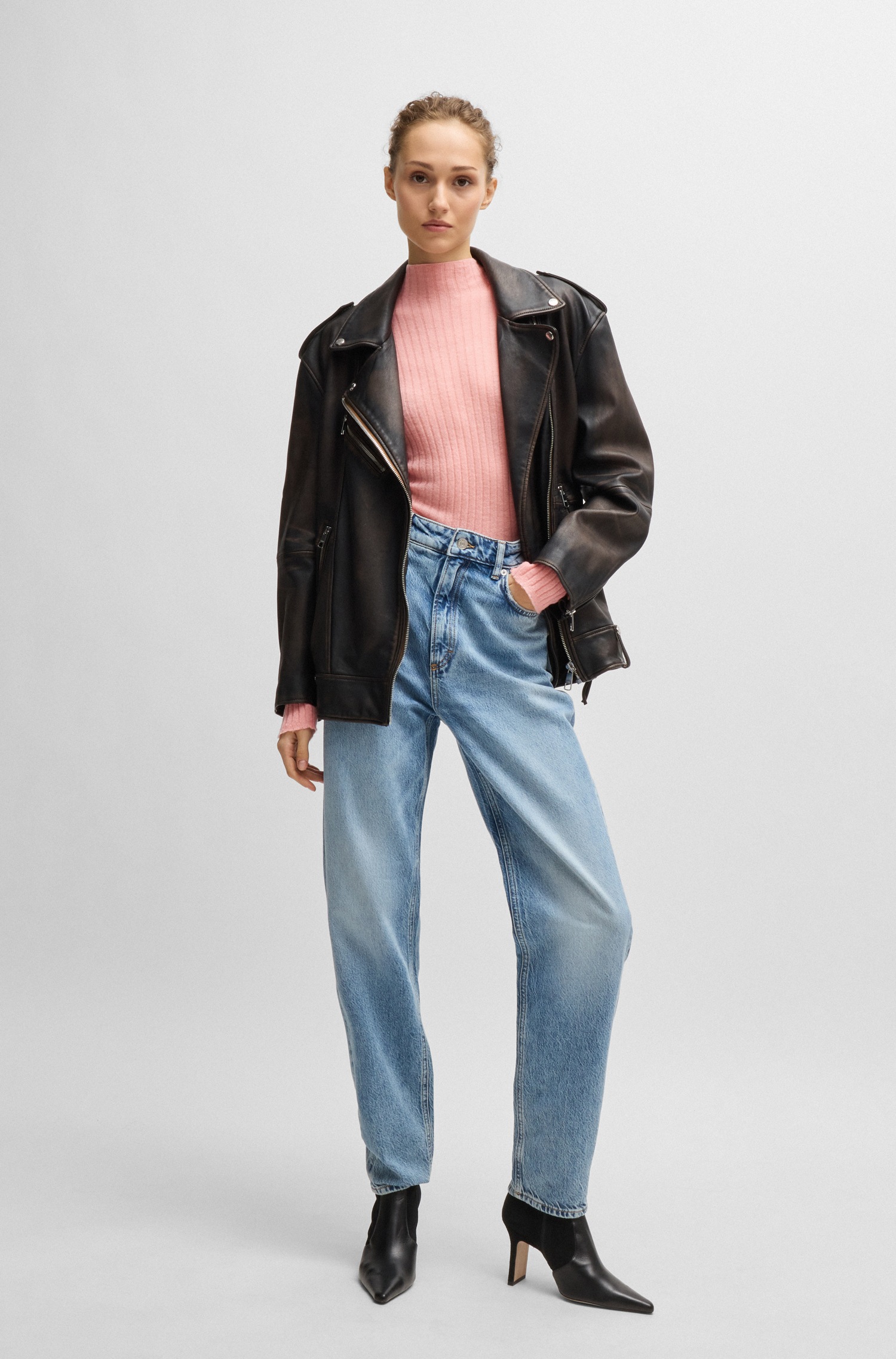 BOSS ORANGE Strickpullover »C_Fennon« in Rippenoptik