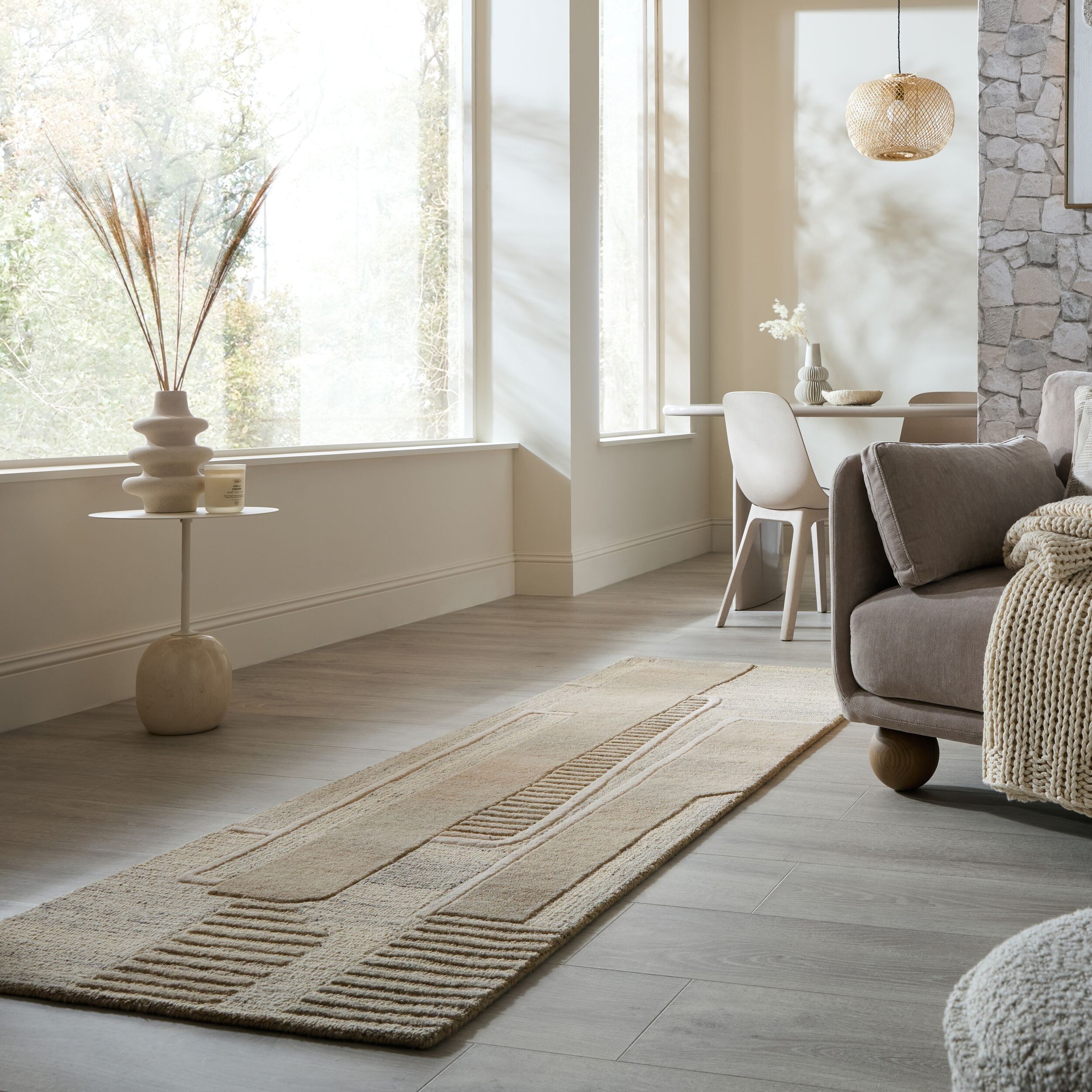 FLAIR RUGS Teppich "LIRA WOOL" rechteckig 6 mm Höhe