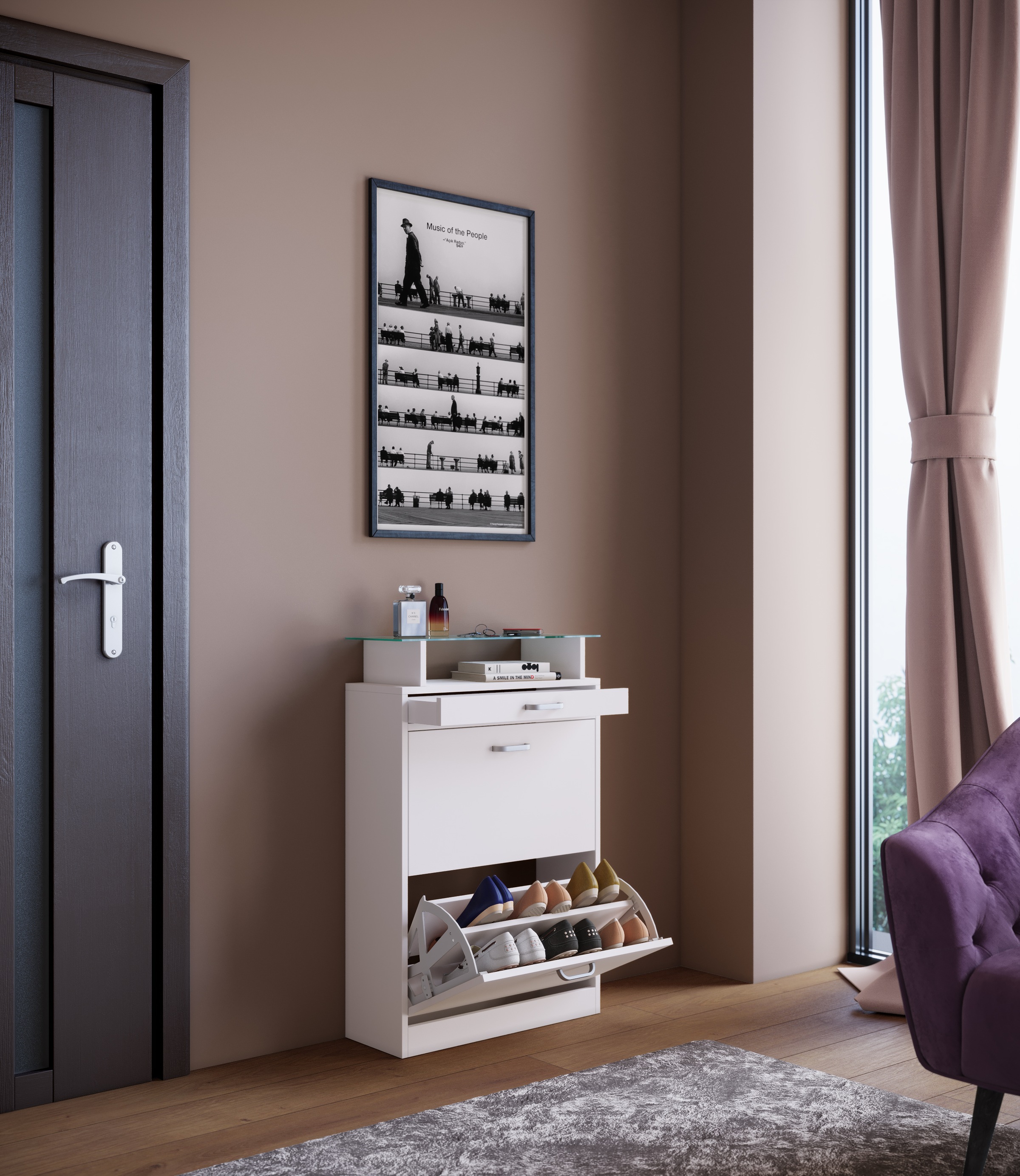 VCM Schuhschrank »Holz Schuhschrank Schuhkipper Klappen Sipos M«