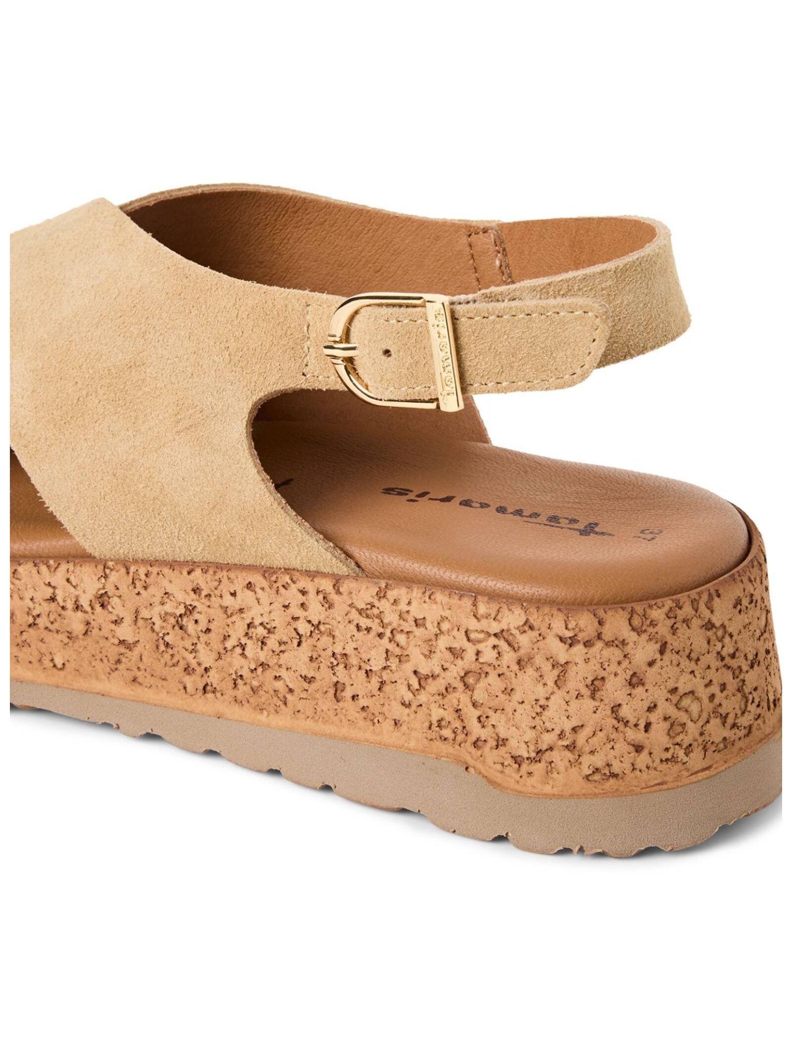 Tamaris Sandalen Veloursleder Wedge Sandal Beige 37 2