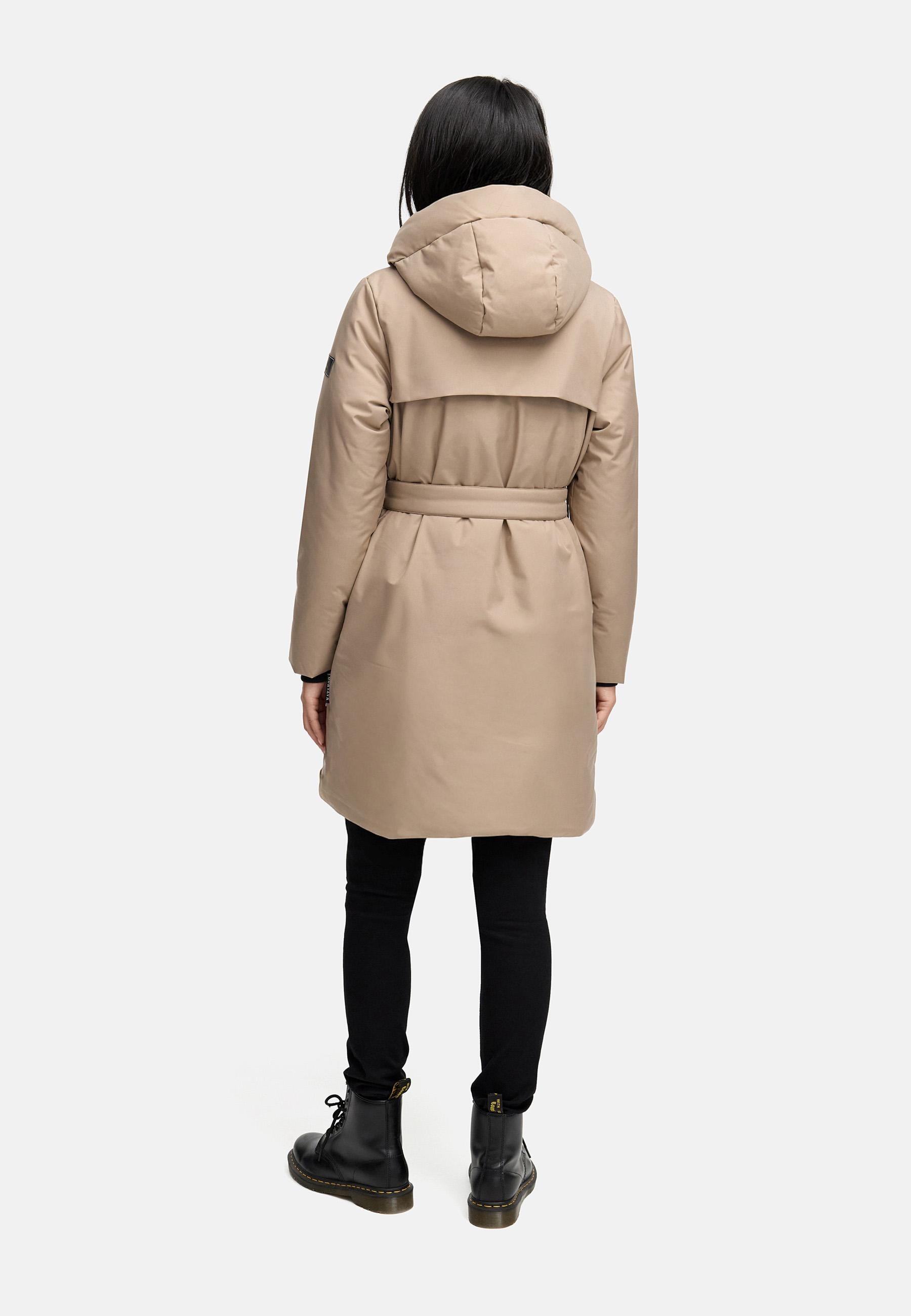 Navahoo Wintermantel »Gipfelspass XIV« Warmer Winterparka mit Taillengürtel