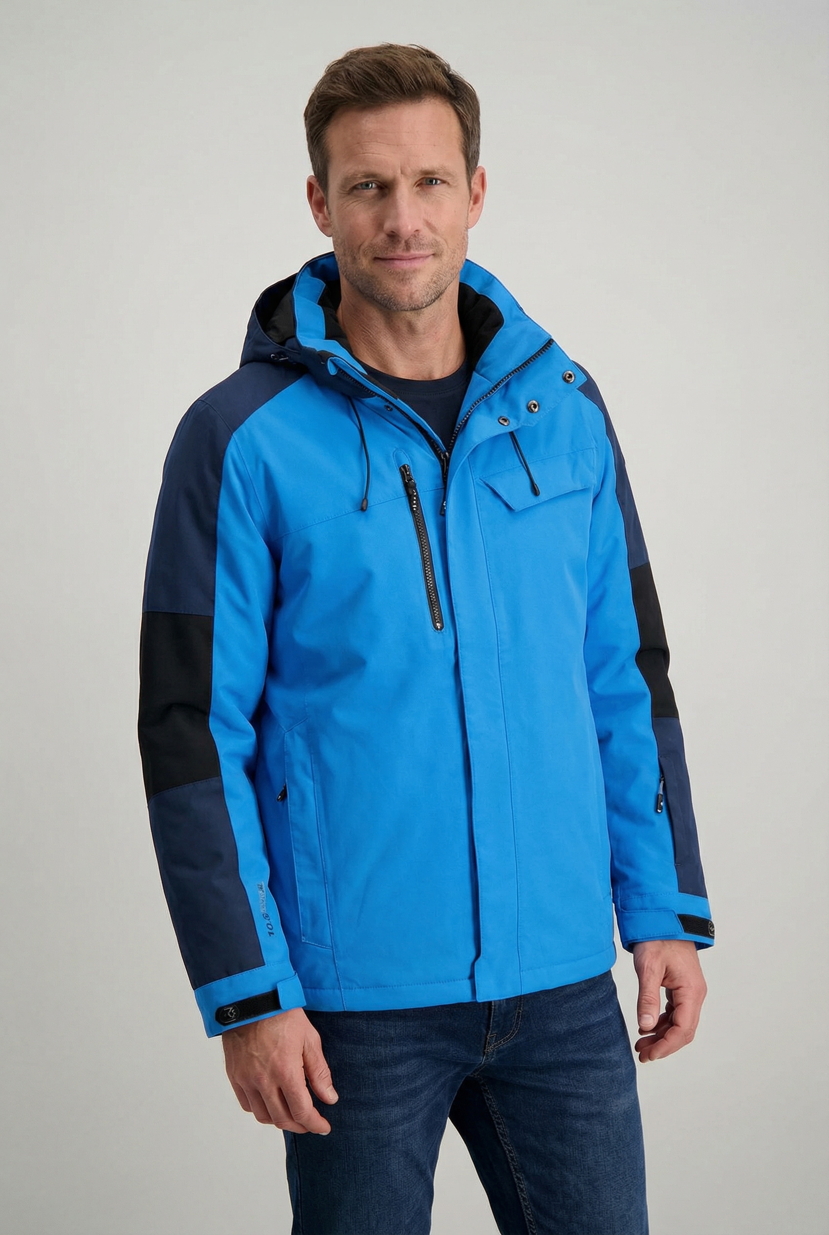 Killtec Funktionsjacke "KSW 257 MN SKI JCKT" mit Kapuze mit Windstopperbündchen an den Ärmeln, wasserdicht, winddicht
