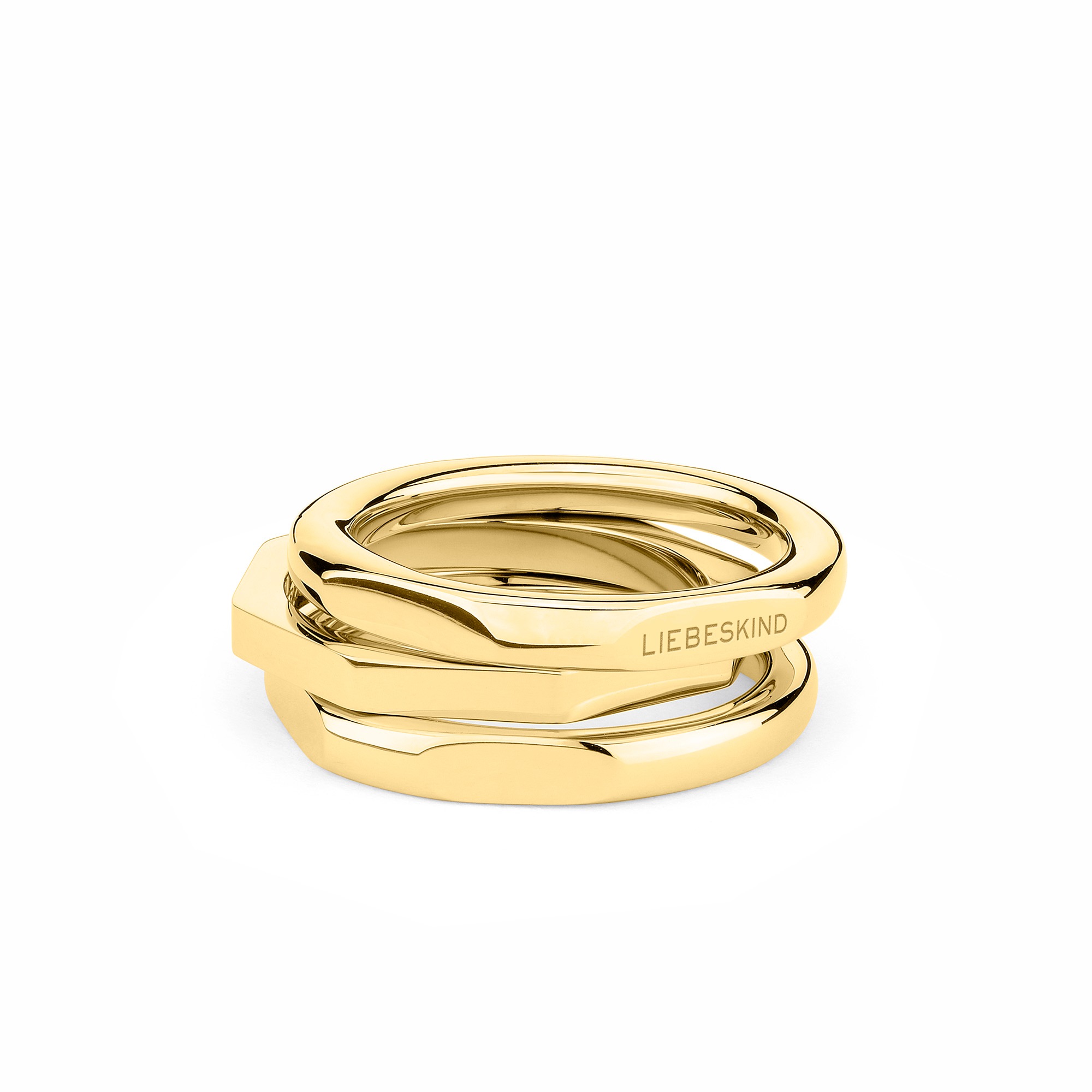 Liebeskind Berlin Ring-Set »Schmuck Geschenk Edelstahl Ring Urban Chic«, (Set, 3 tlg.)