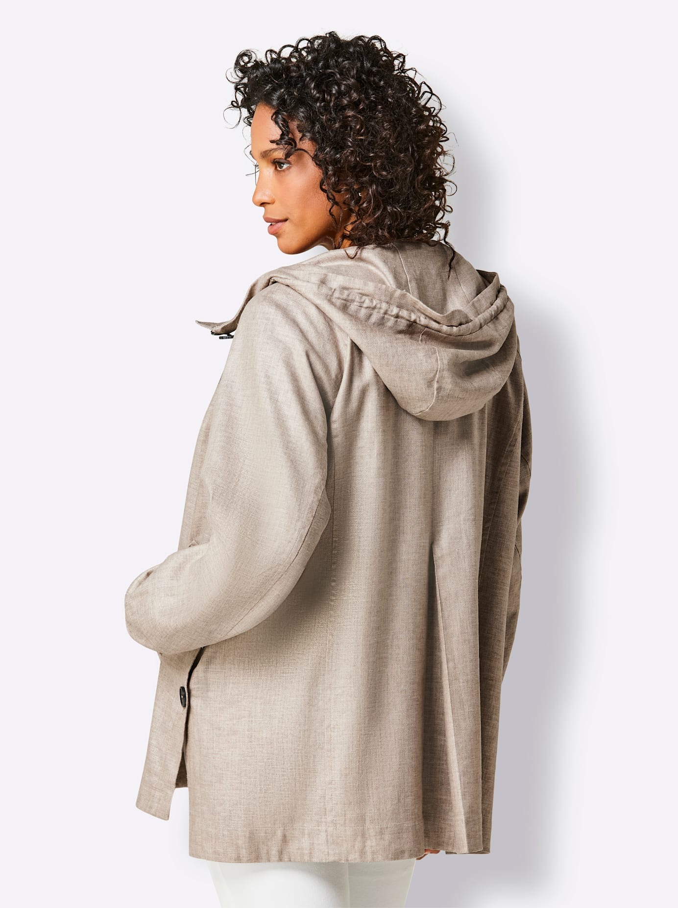 Anorak CREATION L PREMIUM, Damen, Gr. 44, beige (sesam), 70% Viskose, 30% Leinen, unifarben, Jacken 3