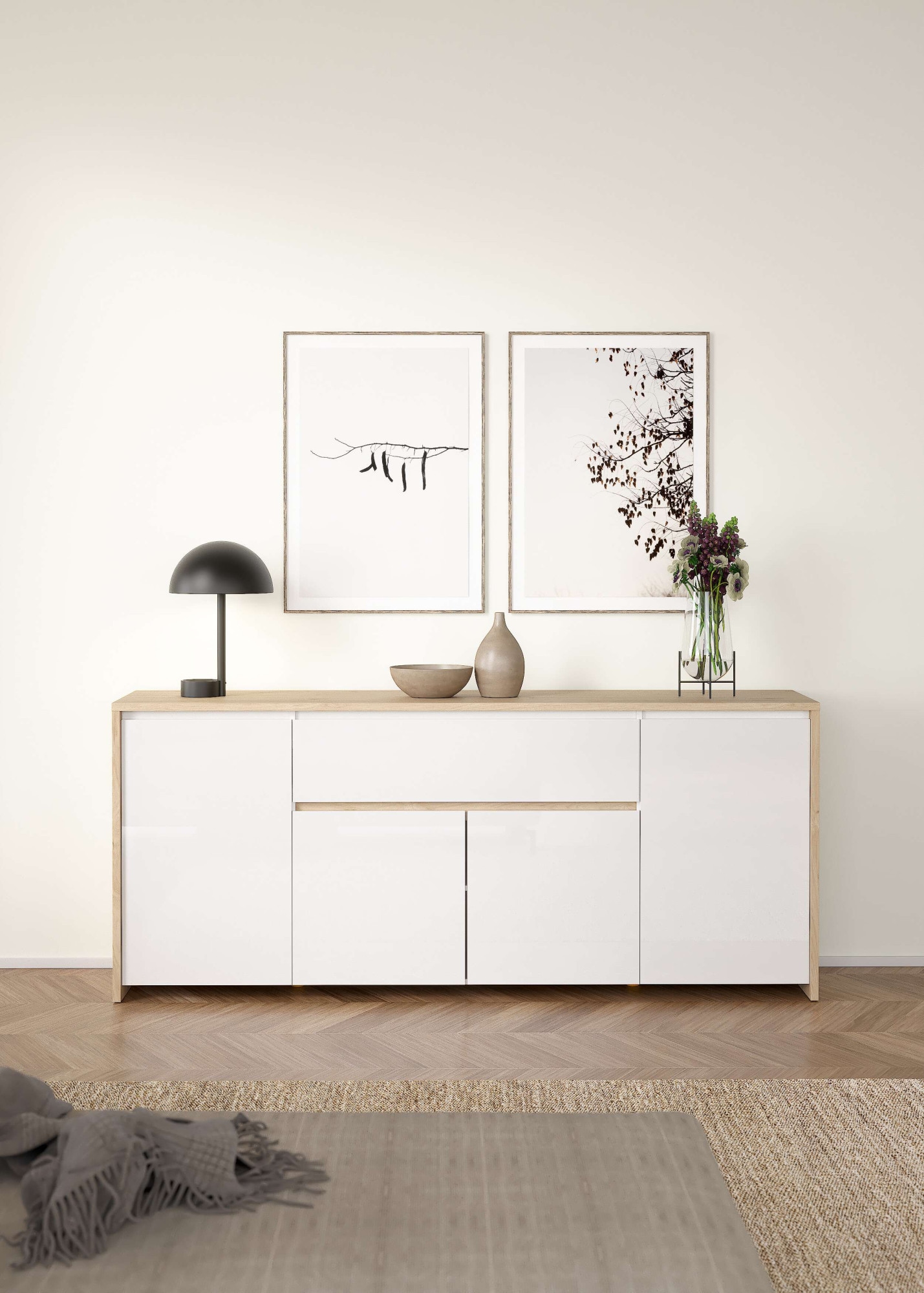 INOSIGN Sideboard »Next Anrichte, Kommode, Stauraum,«, 4 Türen, 1 Schublade, Breite 197 cm