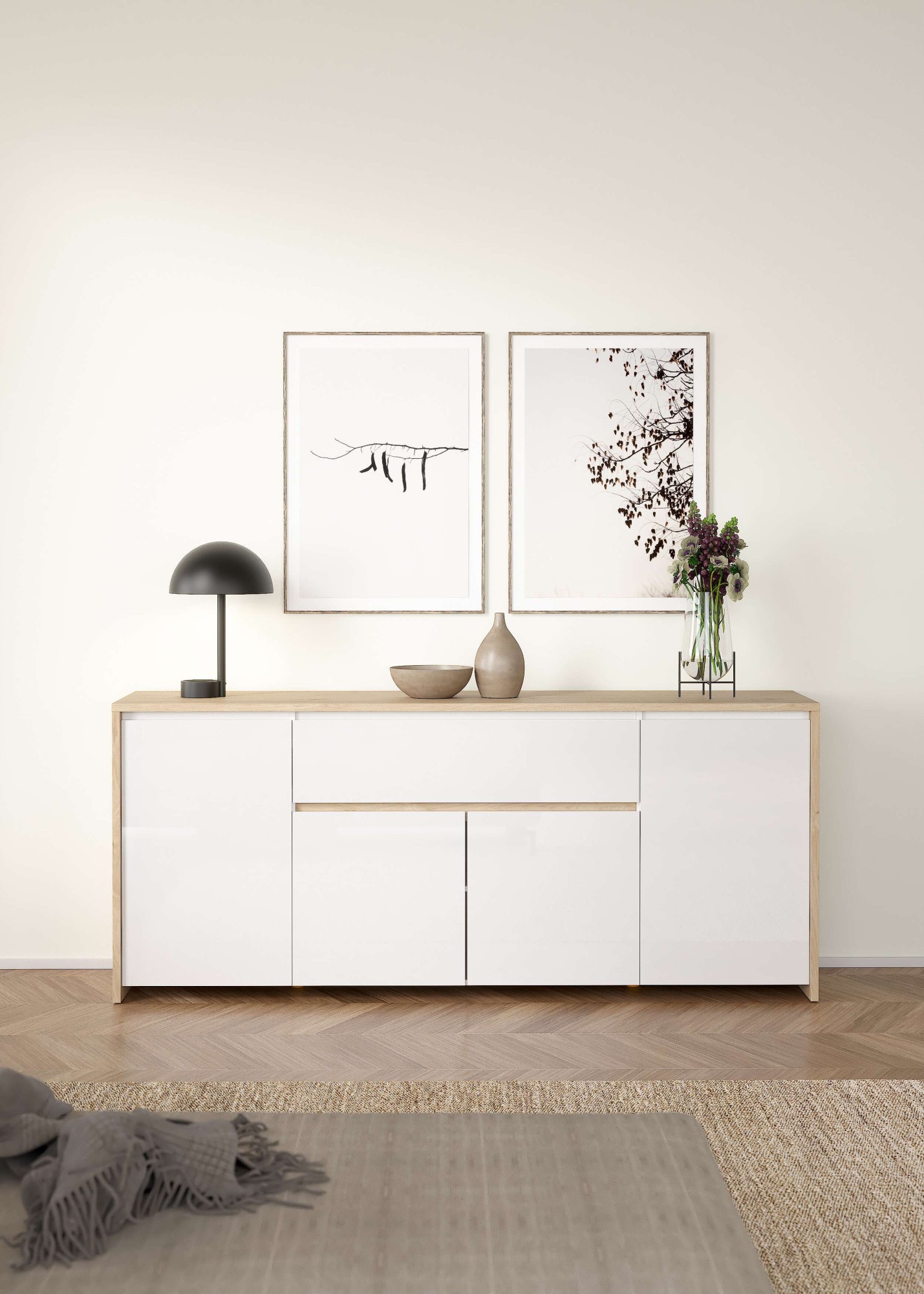 Home affaire Sideboard "Next Anrichte, Kommode, Stauraum," 4 Türen, 1 Schublade, Breite 197 cm