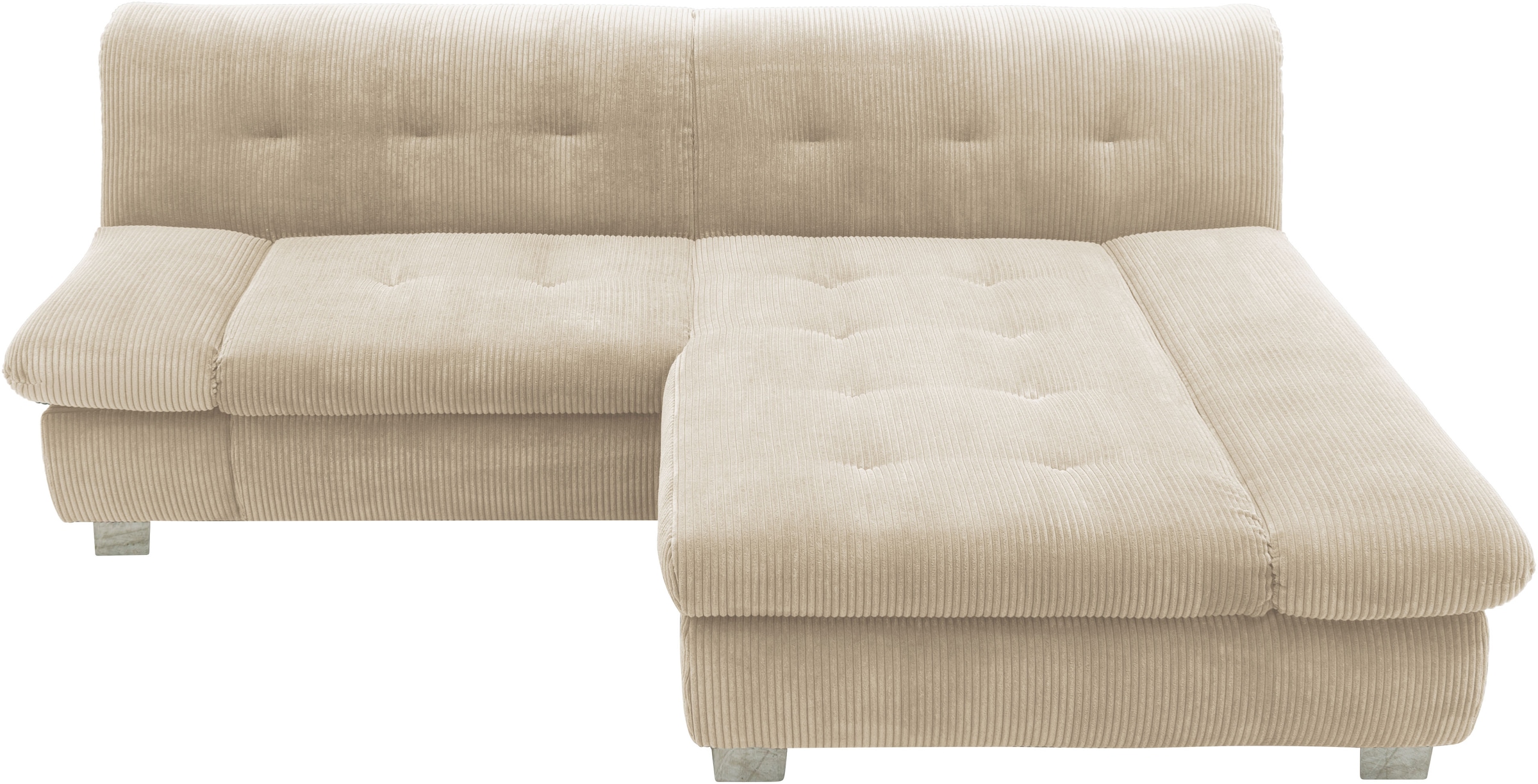 DOMO collection Ecksofa »100031 kompakte Stellmaße, komfortabel und bequem, L-Form«, wahlweise mit Bettfunktion und Armteilverstellung. Breite 234cm