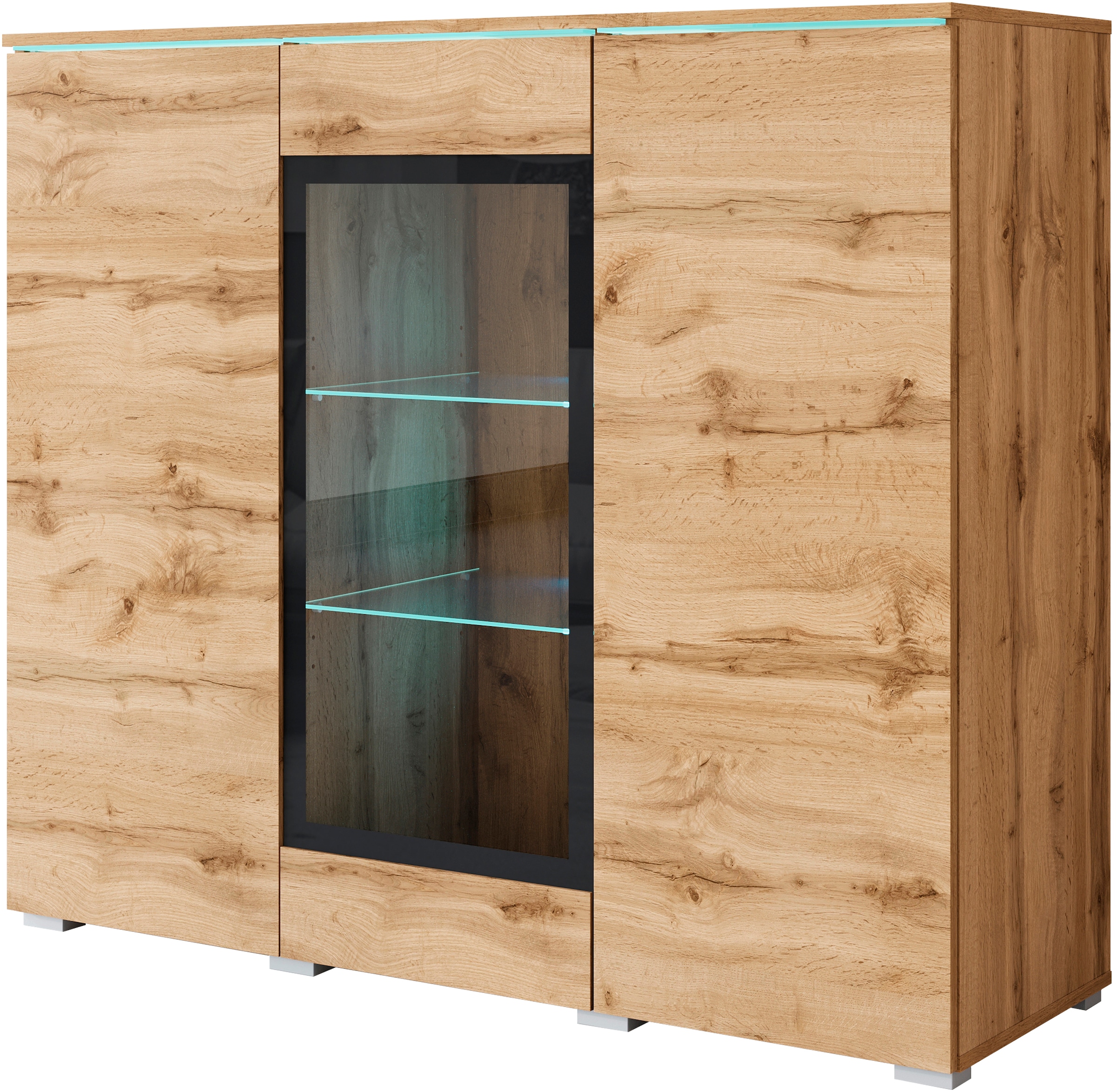 INOSIGN Highboard »Vera«, Highboard mit 4 Türen, 9 Fächern, verglasten Türen