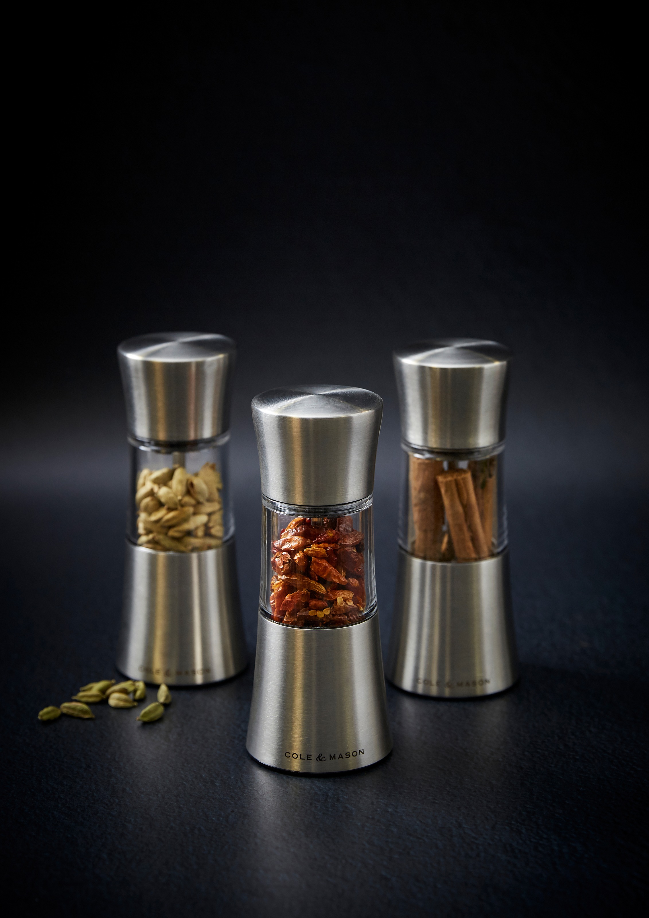 Cole & Mason Stadhampton Chilli & Spice Mill 165mm in Silver