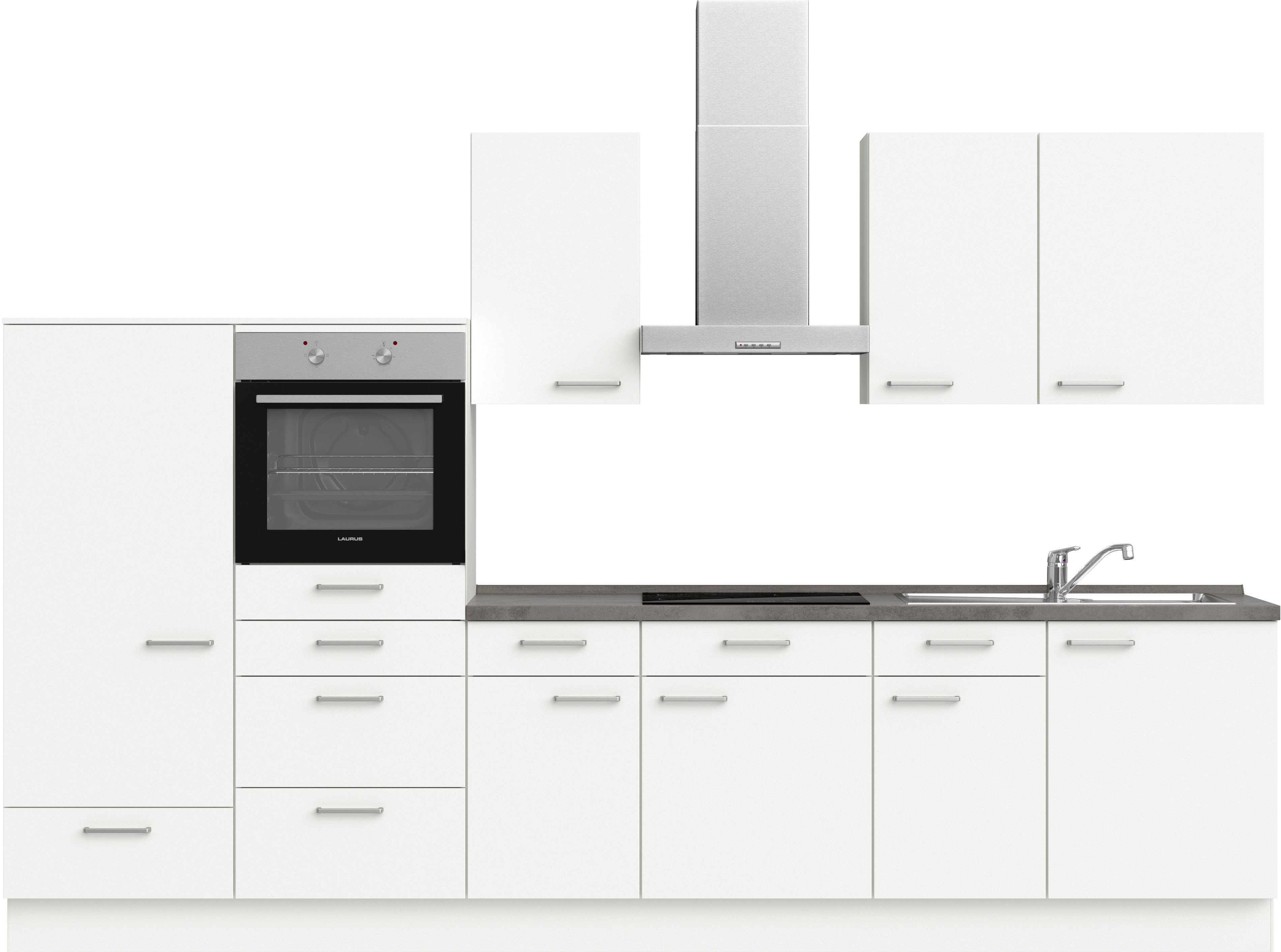 nobilia 1100000002199 ""Touch I", NEU: individuell anpassbar mit gratis Profi-Beratung" vormontiert, Breite 330 cm, Ausrichtung wählbar, wahlw. mit E-Geräten