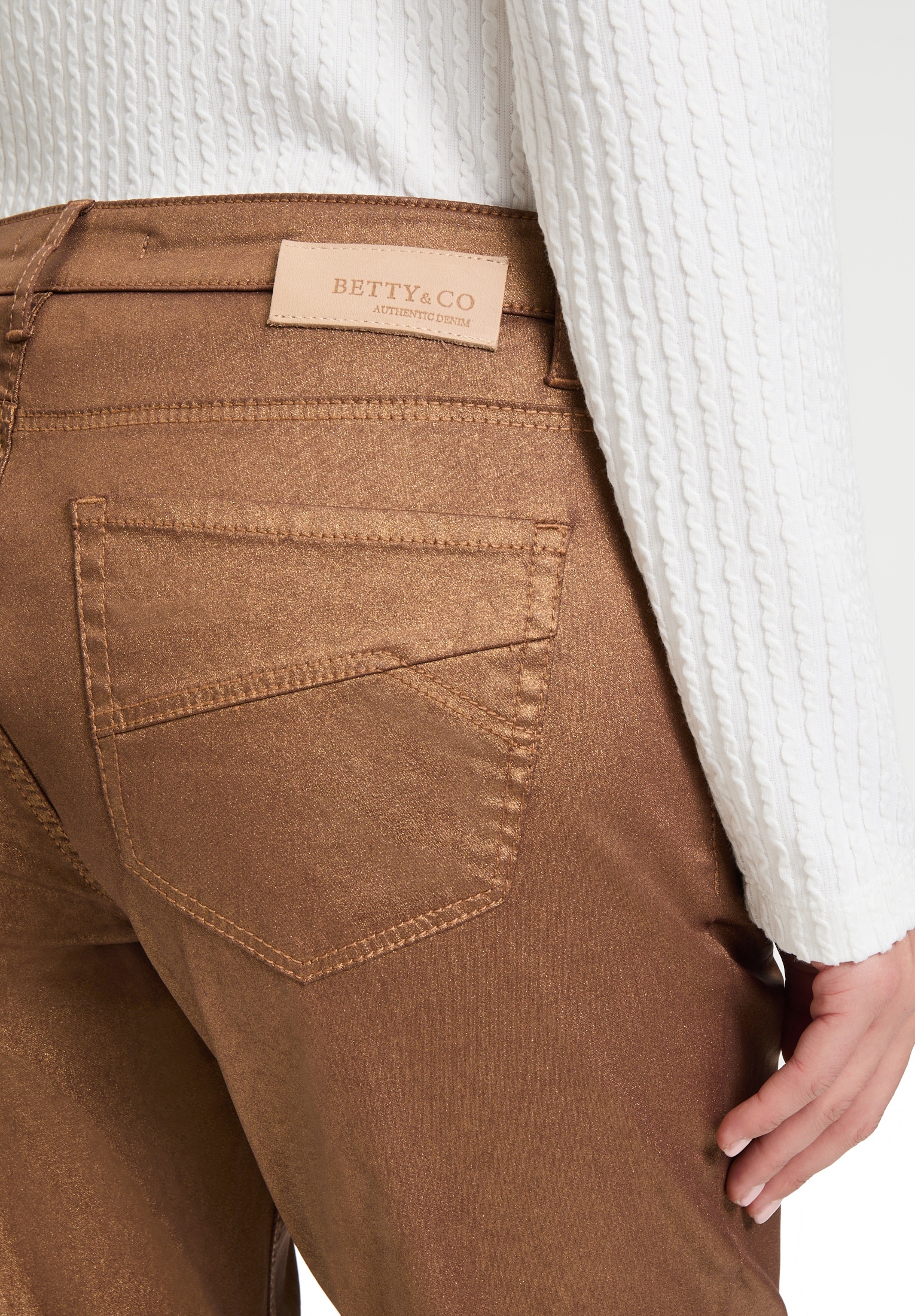 Betty&Co Slim-fit-Jeans »Betty & Co Damen Casual-Hose im Glitzer-Look«