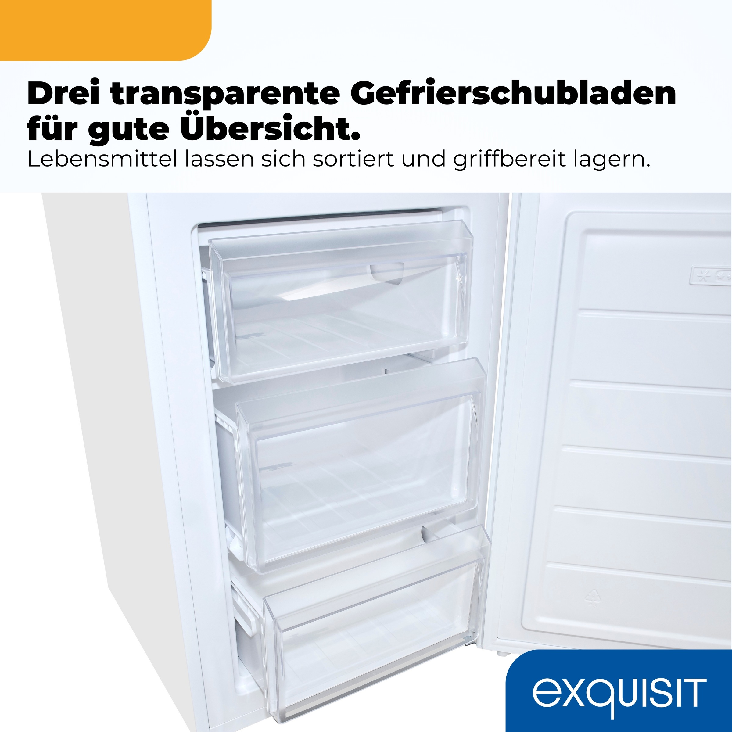 exquisit Gefrierschrank »GS81-040B weiss« 85 cm hoch 54,5 cm breit