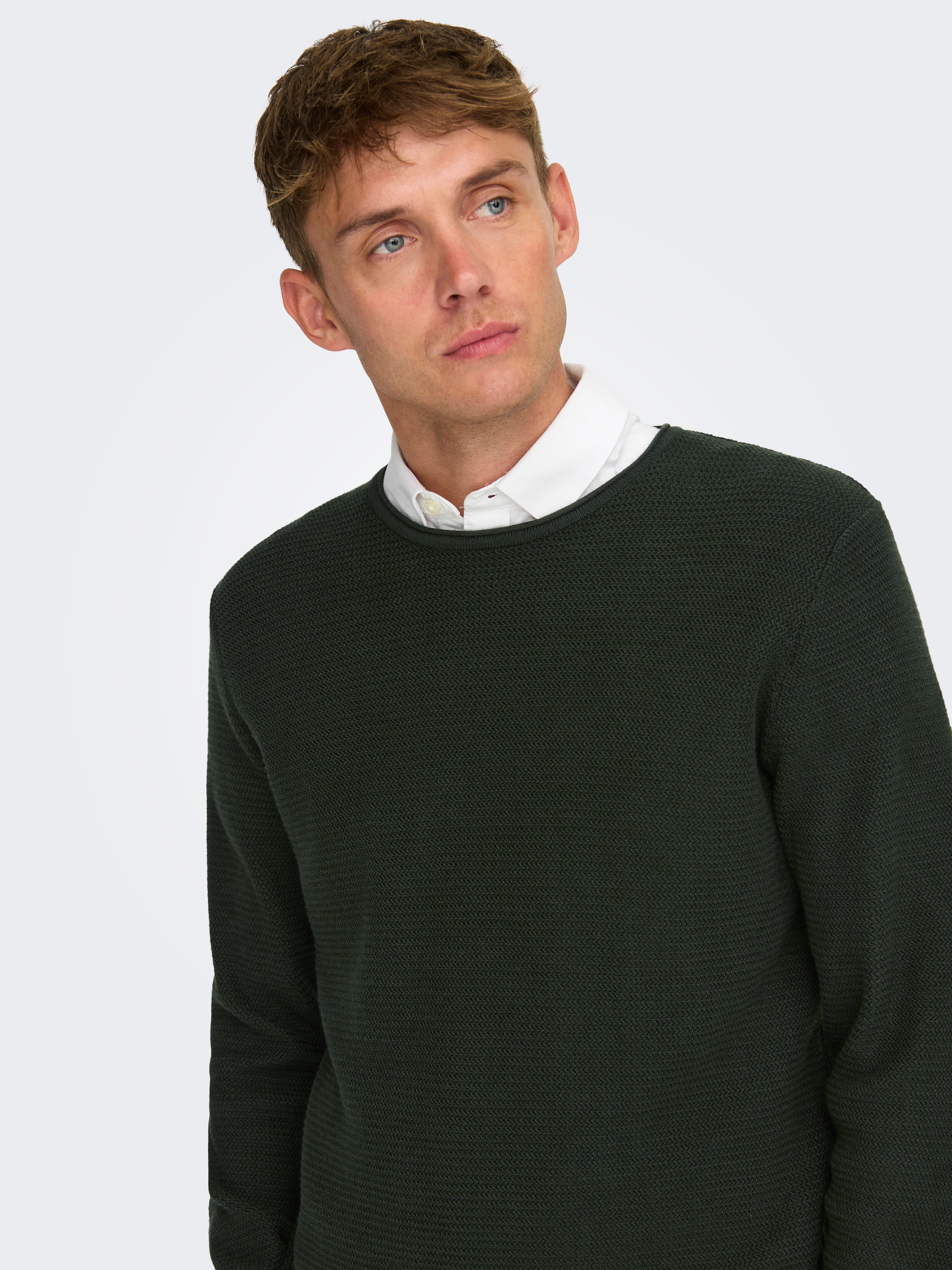 ONLY & SONS Strickpullover »ONSERIC REG 12 STRUC CREW KNIT«
