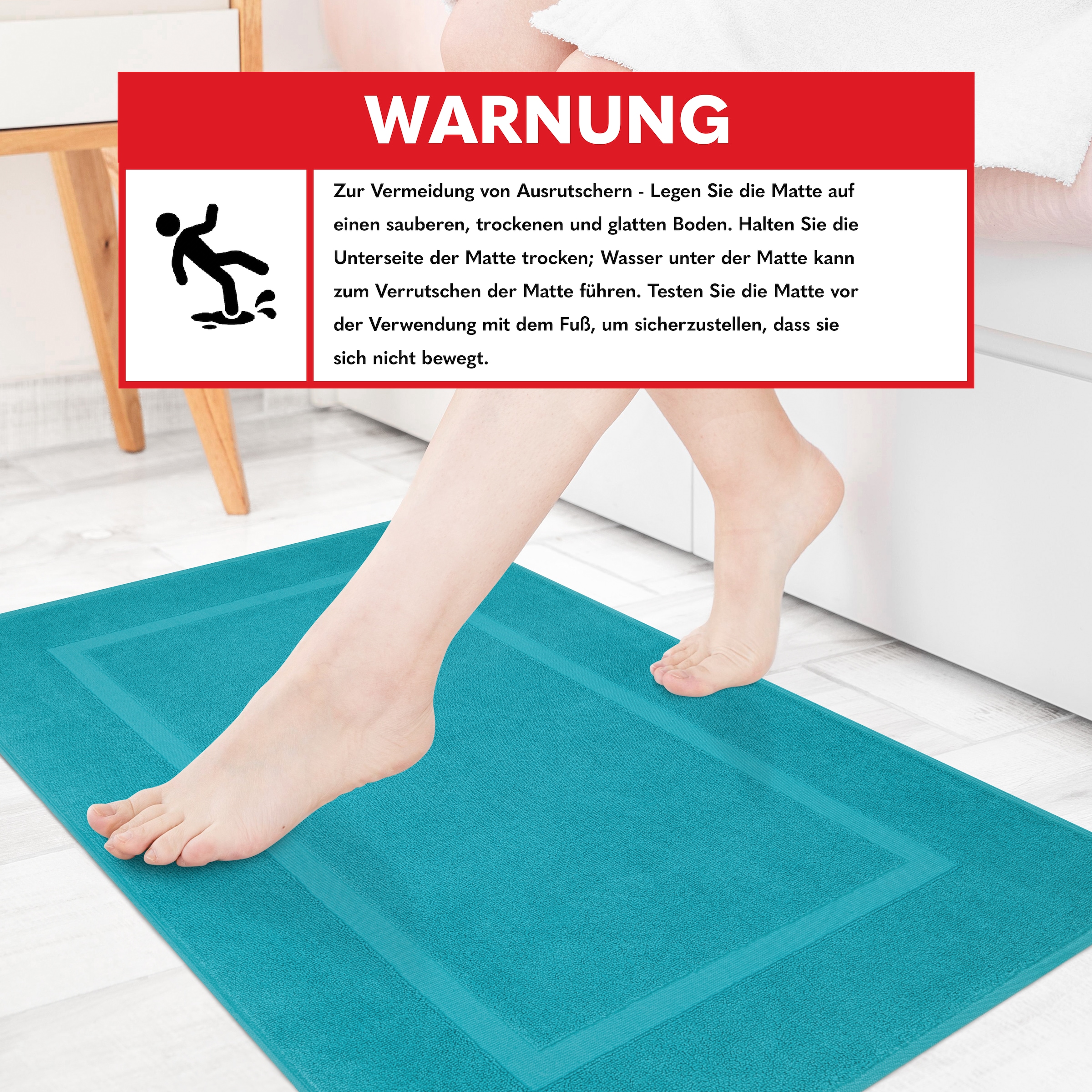 HAMMETEX Badematte »Hotelmatte, Duschvorleger«, rutschhemmend beschichtet, beidseitig nutzbar, 2-teiliges Set, einfarbig, 100% Baumwolle