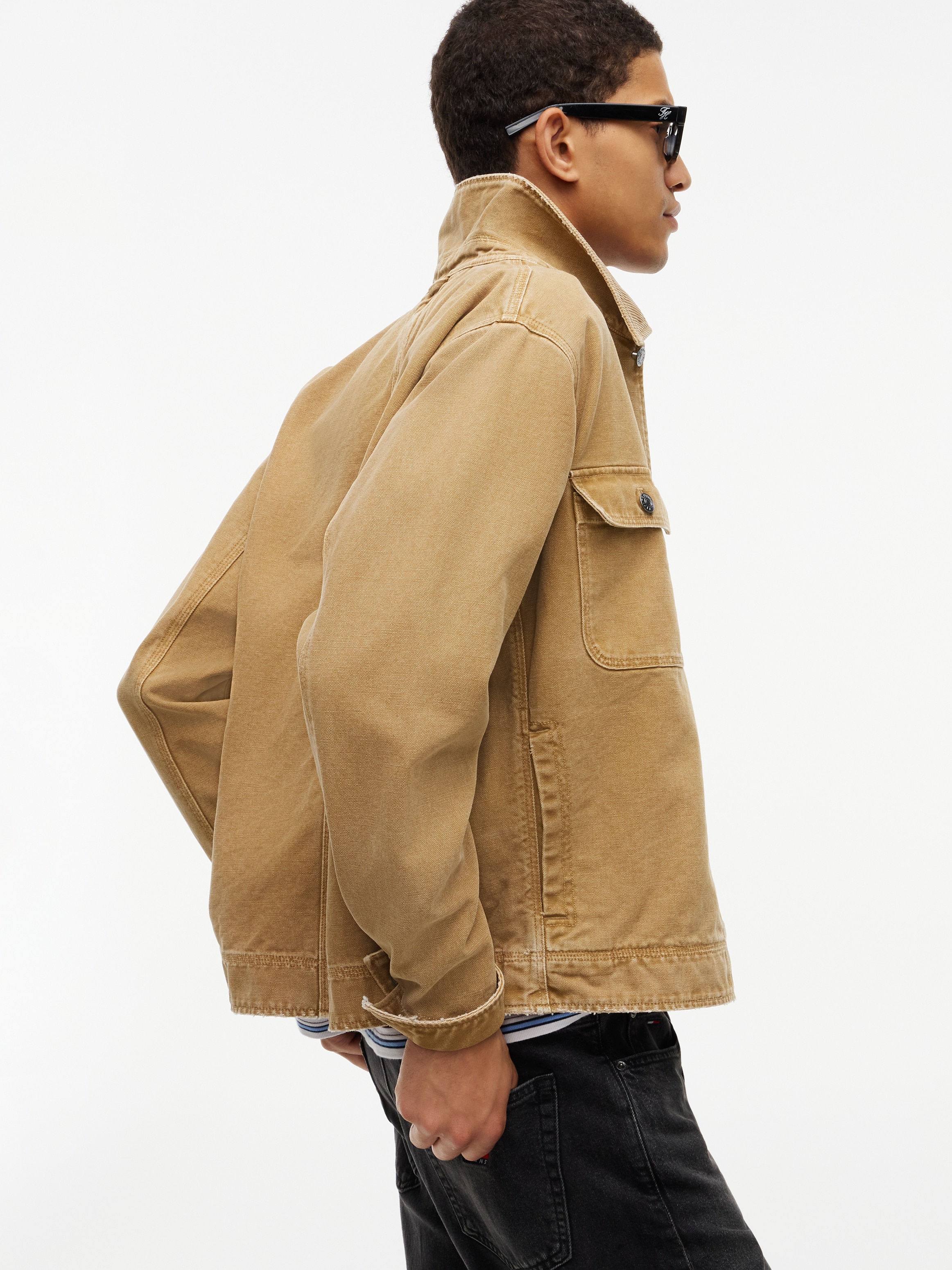 Tommy Jeans Cordjacke »CORD COLLAR CANVAS« ohne Kapuze Regular fit mit Eingrifftaschen