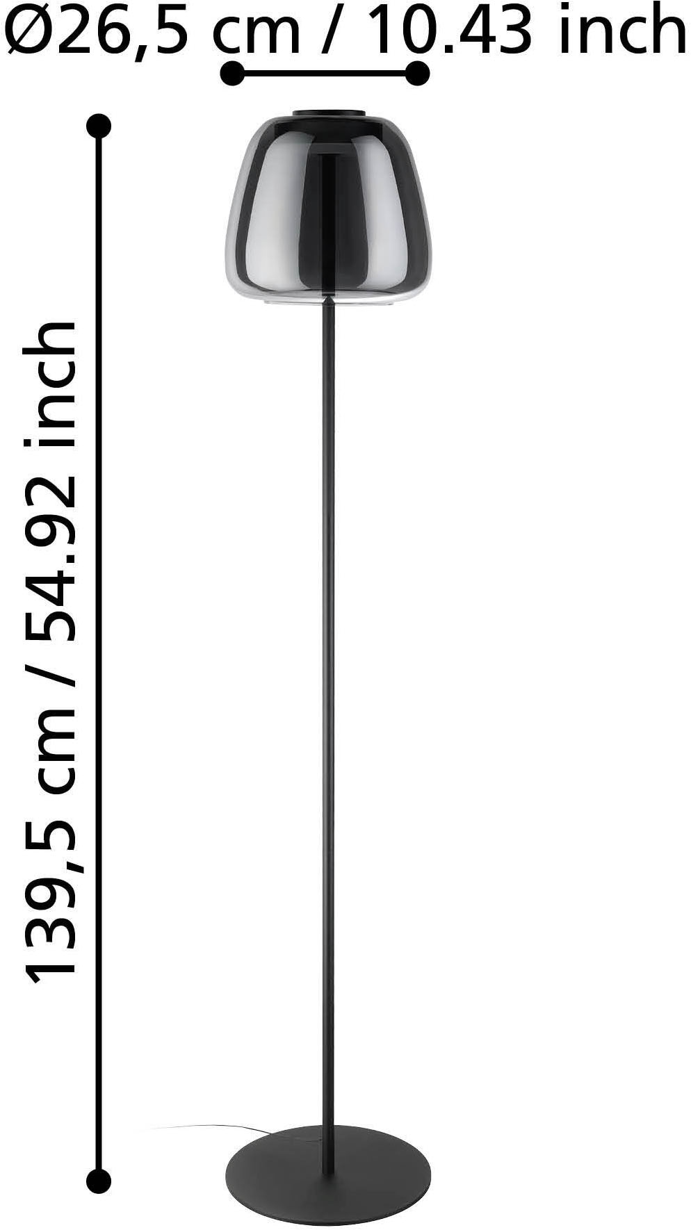 EGLO Stehlampe »ALFERO-Z Stehlampe - Stahl - LED - 15,5W - IP20« LED-Modul 1 Stk. Kaltweiß | Neutralweiß | Warmweiß Standleuchte, Leselampe, Wohzimmer, Schlafzimmer, H139,5 x Ø27,5 cm