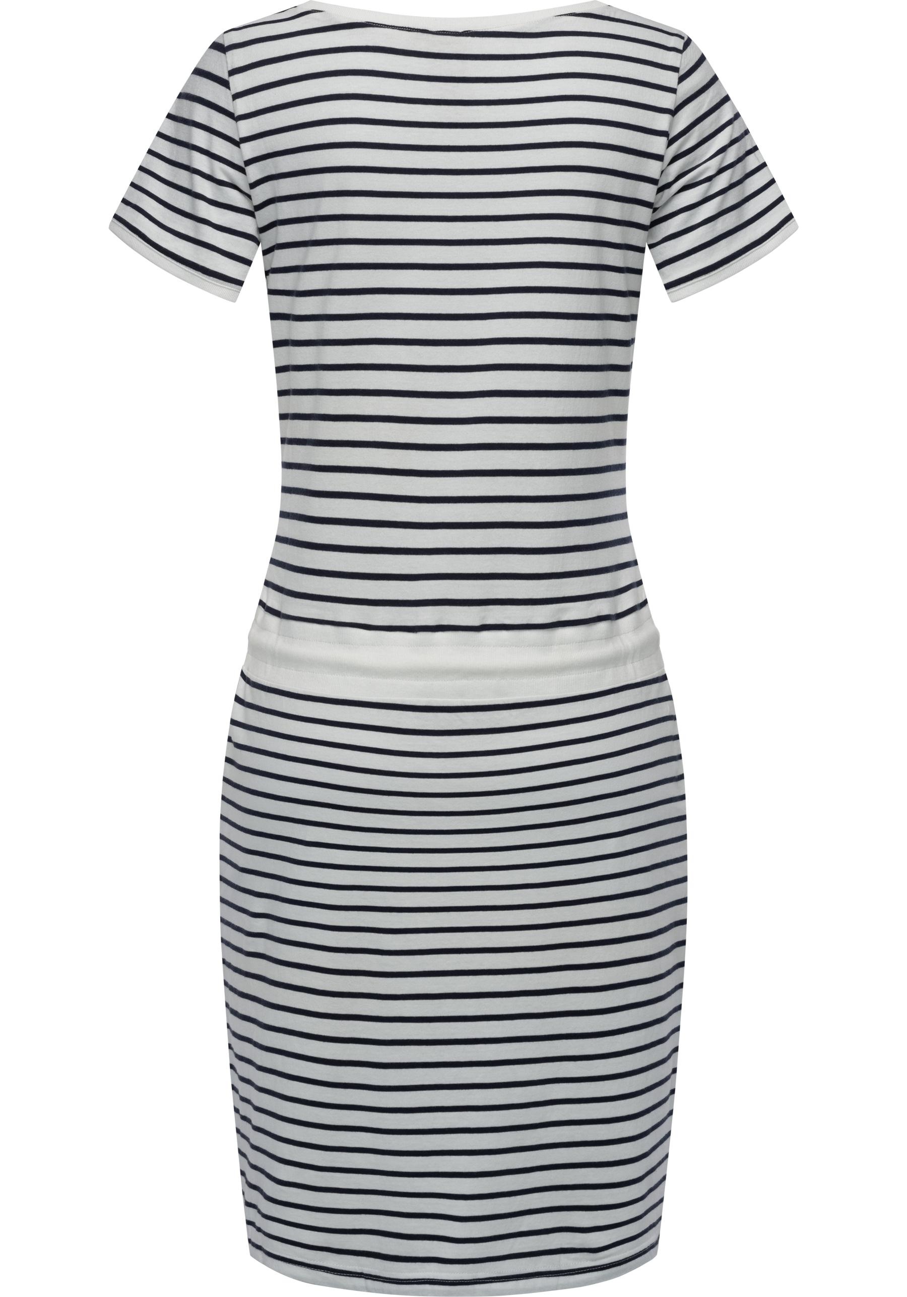 Thumbnail - Ragwear Sommerkleid "Baomi" Eingrifftaschen gestreiftes Damen Minikleid mit Taillenkordel und Taschen