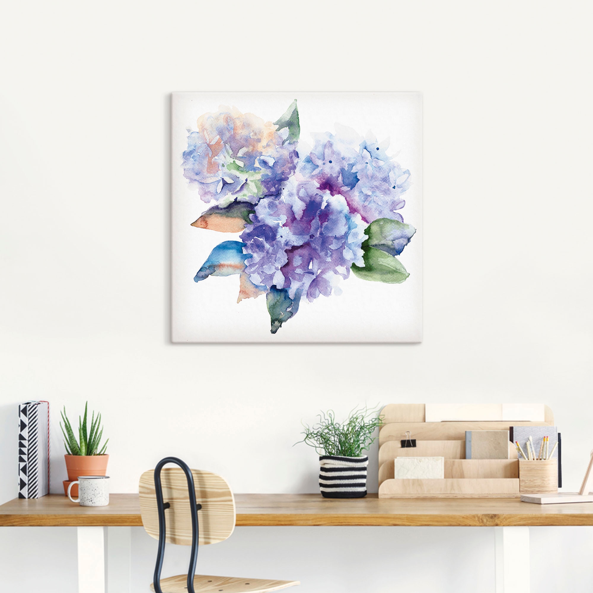 Artland Wandbild »Hortensien«, Blumen, (1 Alubild, Poster bestellen Leinwandbild, St.), Wandaufkleber versch. als Größen | BAUR oder in