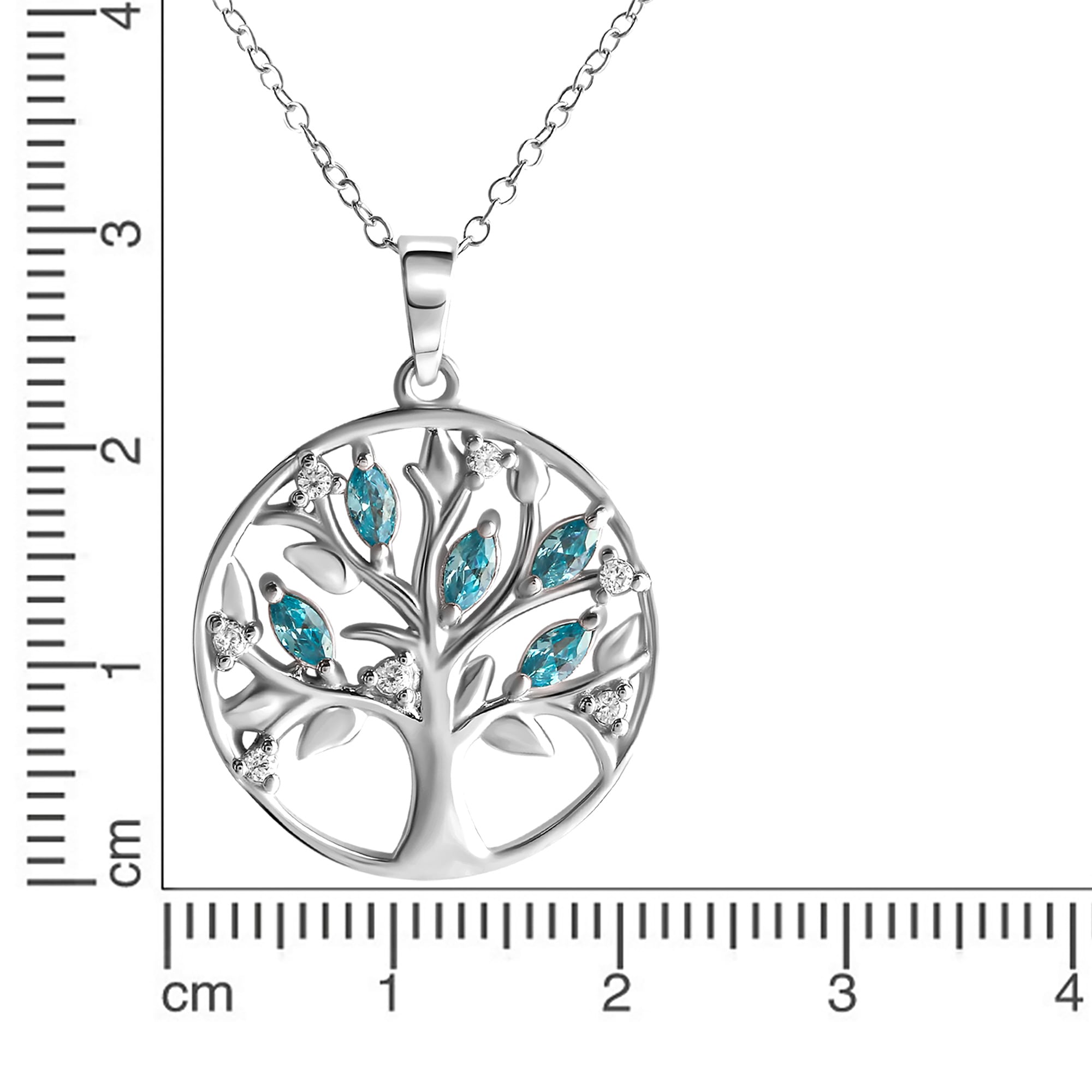 Vivance rhodiniert | Zirkonia »925-Sterling Silber online Lebensbaum« mit bestellen Kette BAUR Anhänger
