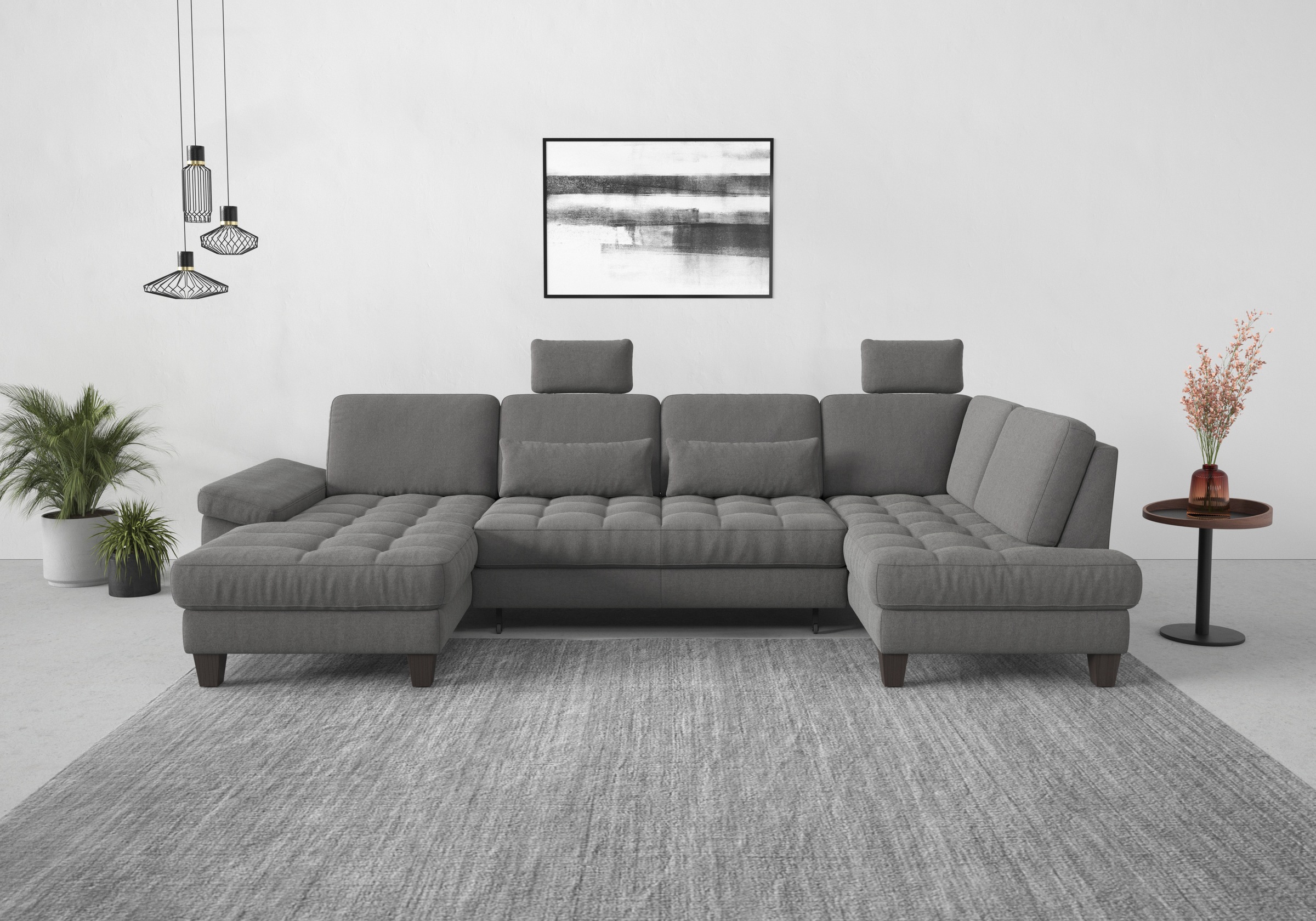sit&more Wohnlandschaft »Westham U-Form«, wahlweise mit Bettfunktion, Bettkasten, Sitztiefenverstellung