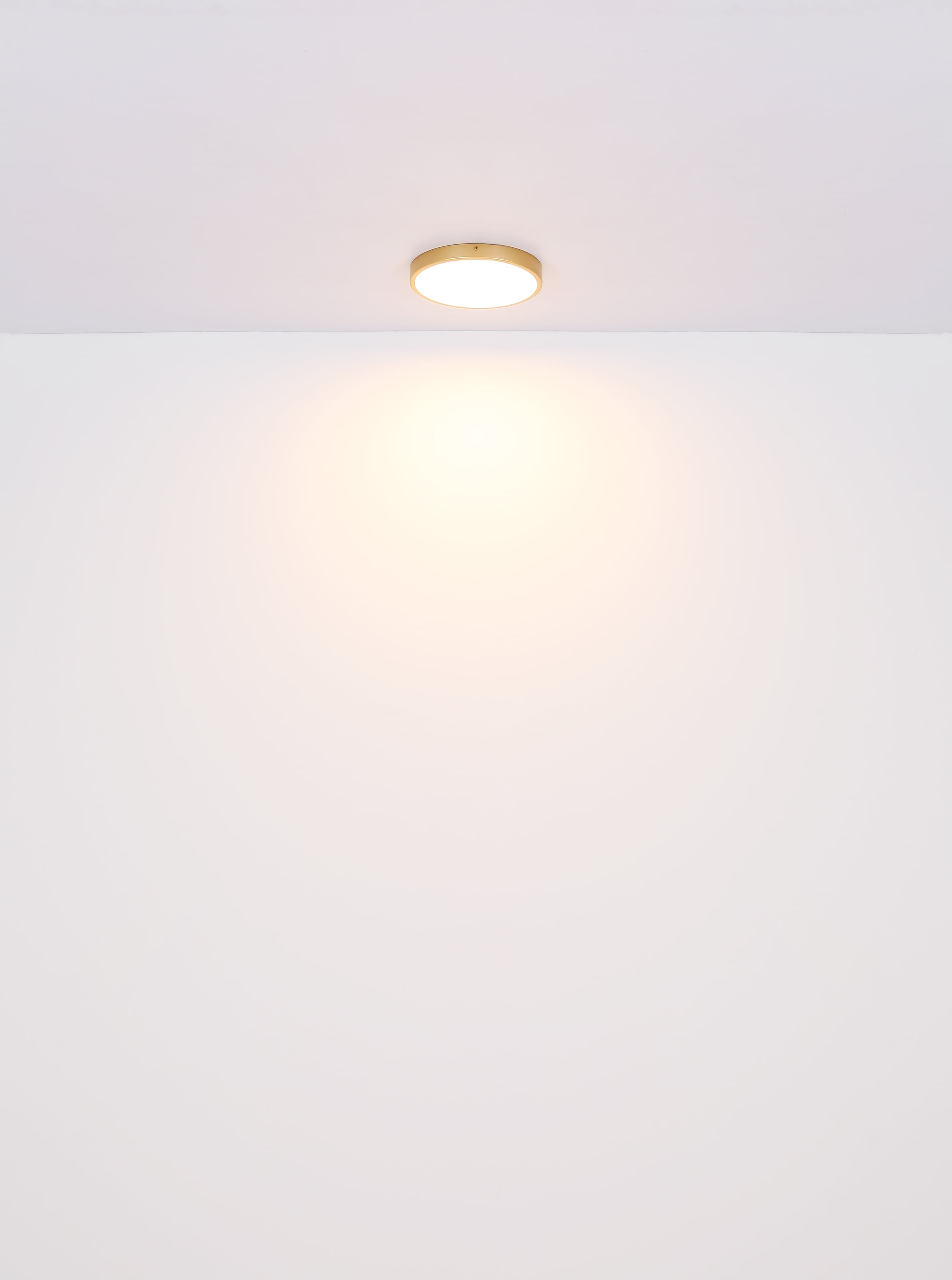 GLOBO LIGHTING Deckenleuchte »TIBEY« LED-Modul 1 Stk. Warmweiß Deckenlampe messingfarben 3000K ø: 170mm Kunststoff opal